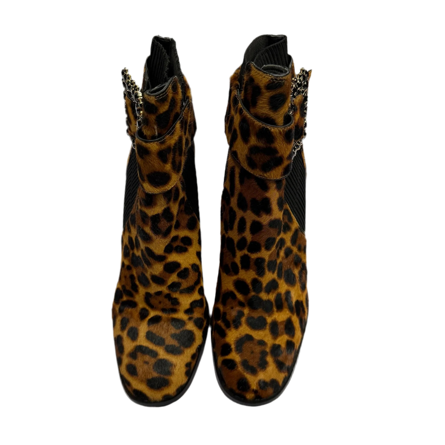 Boots Ankle Heels By Cmc In Animal Print, Size: 9.5