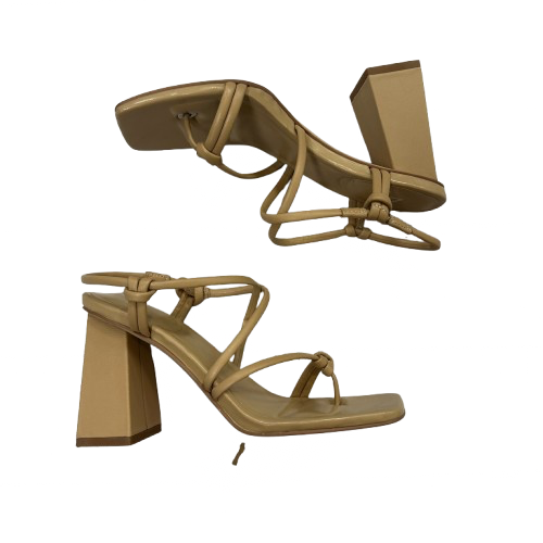 Shoes Heels Block By Marc Fisher In Cream, Size:5.5