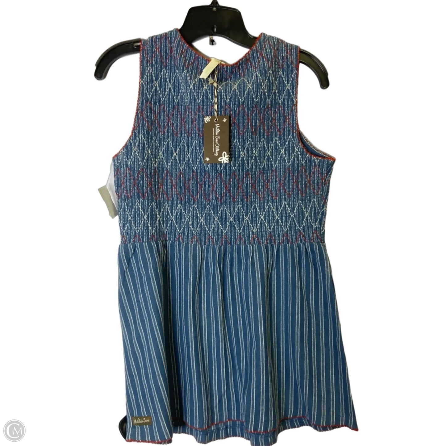 Top Sleeveless By Matilda Jane In Blue, Size: M