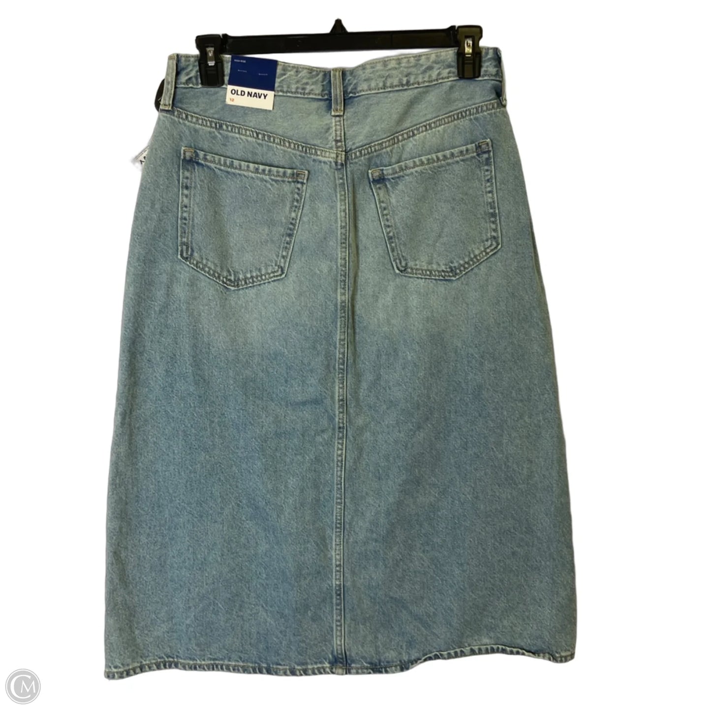 Skirt Midi By Old Navy In Blue Denim, Size: 12