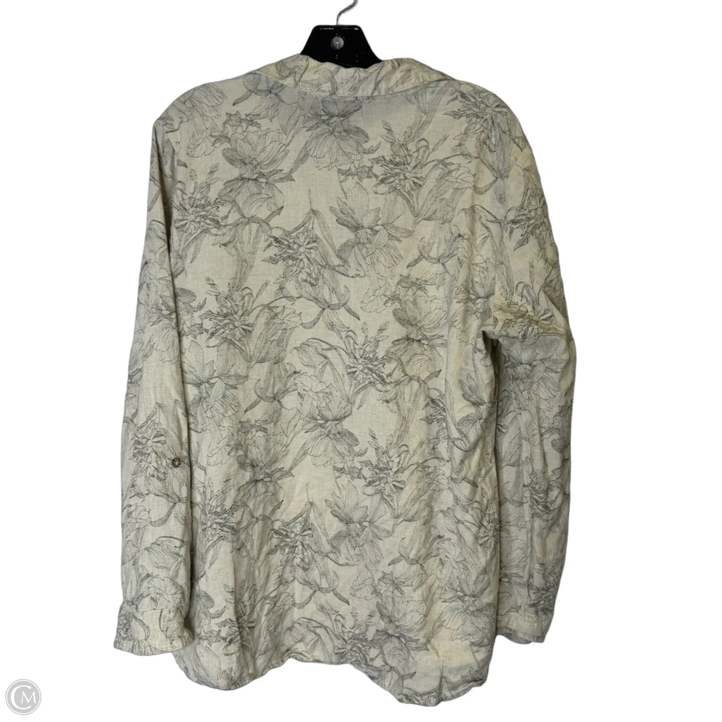 Jacket Shirt By Johnny Was In Cream, Size: M