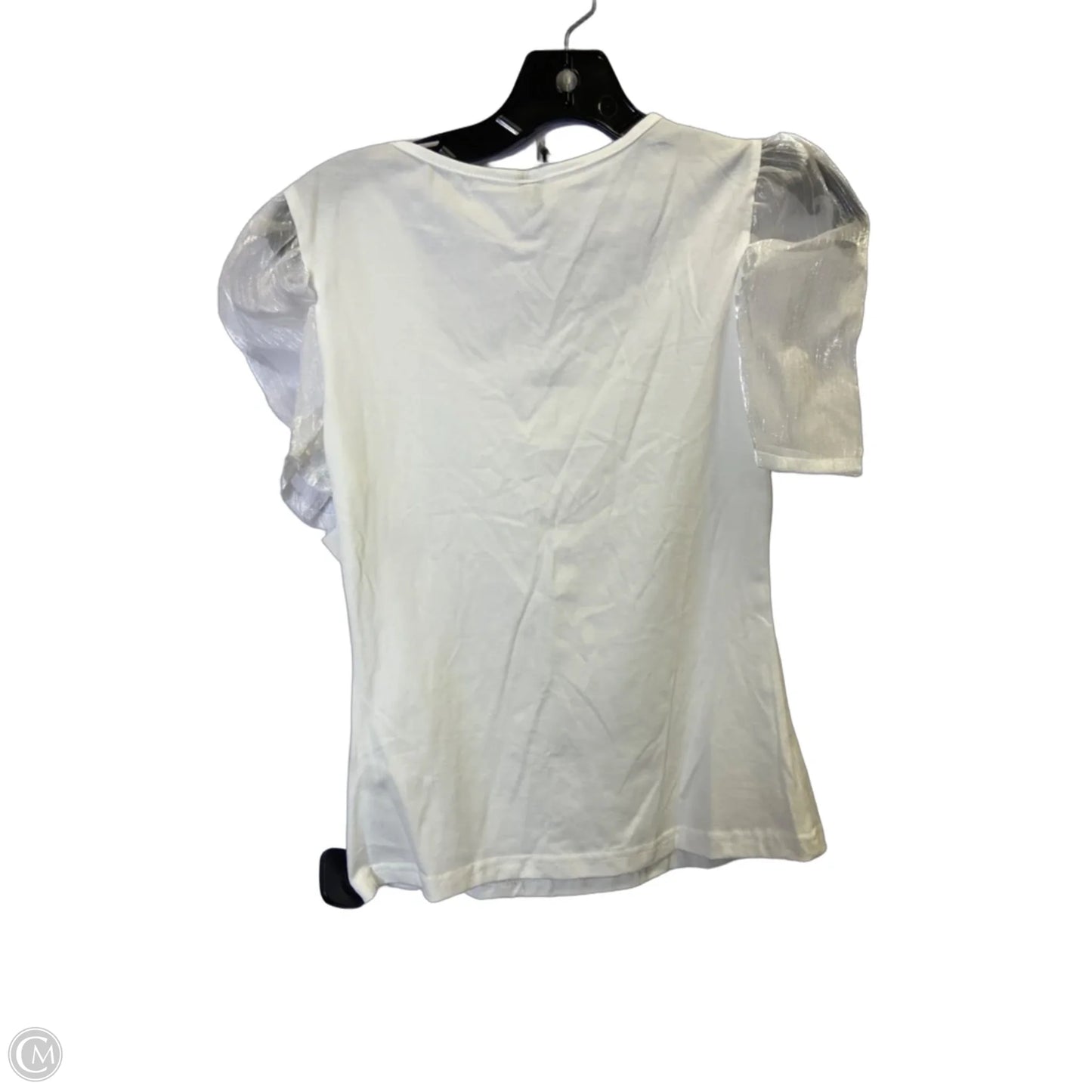 Top Short Sleeve By Shein In White, Size: 4