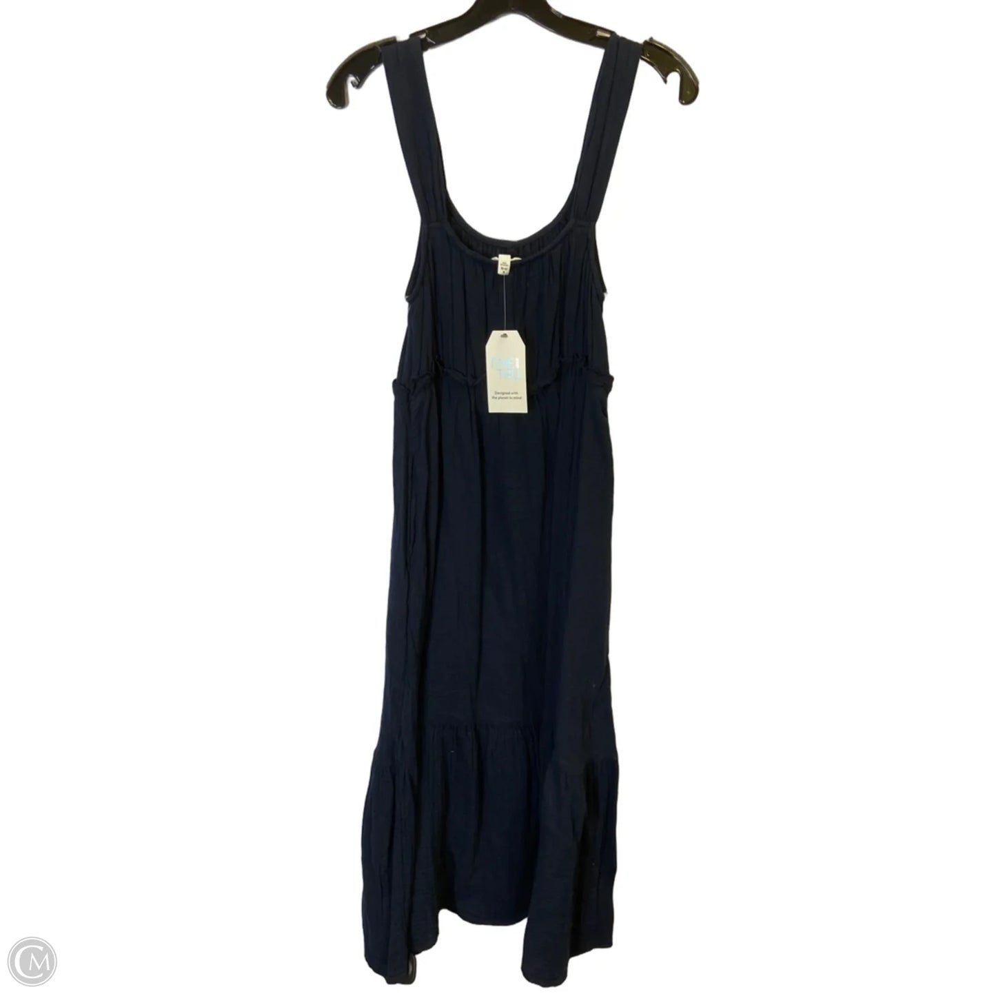 Dress Casual Midi By Time And Tru In Navy, Size: S