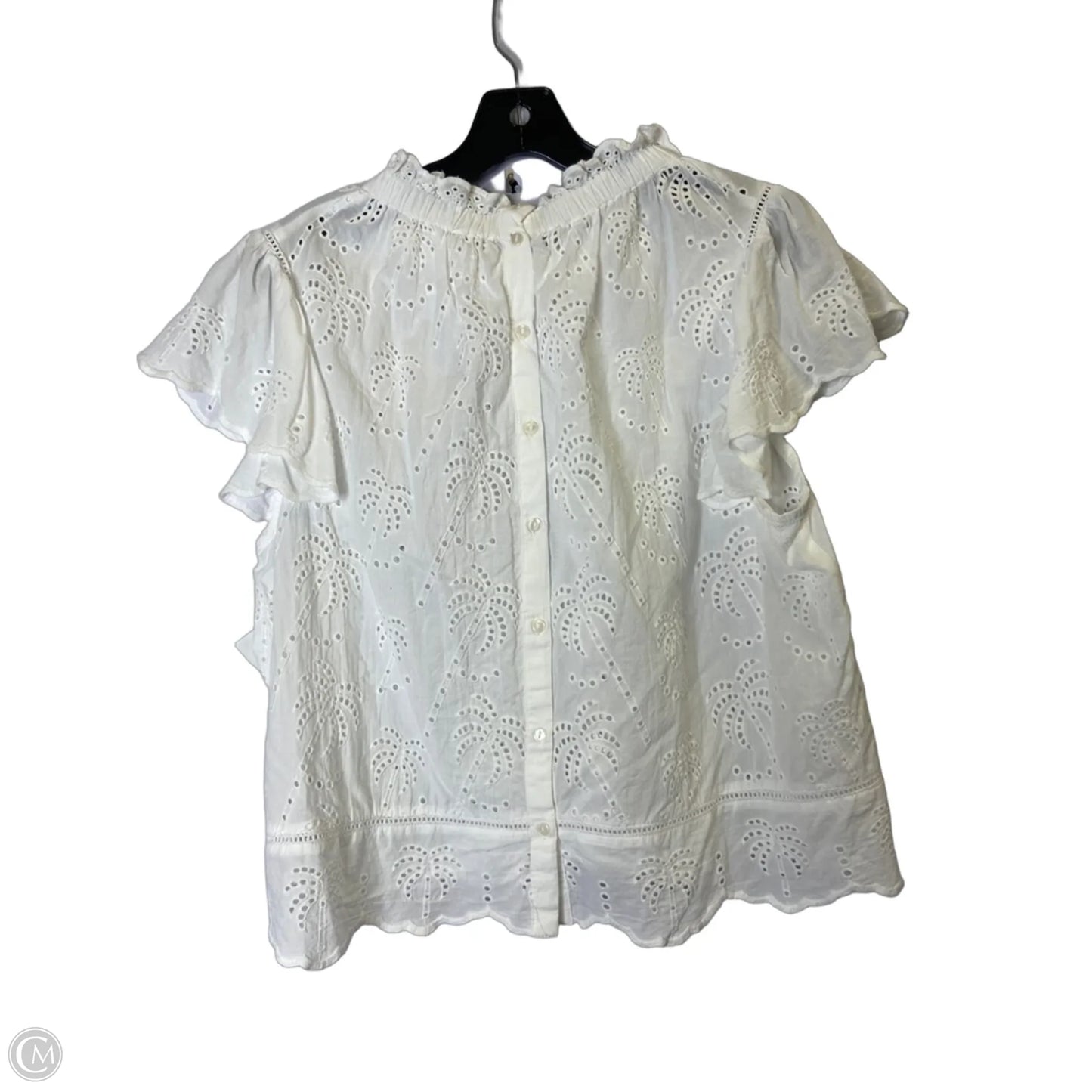 Top Short Sleeve By Clothes Mentor In White, Size: Xl