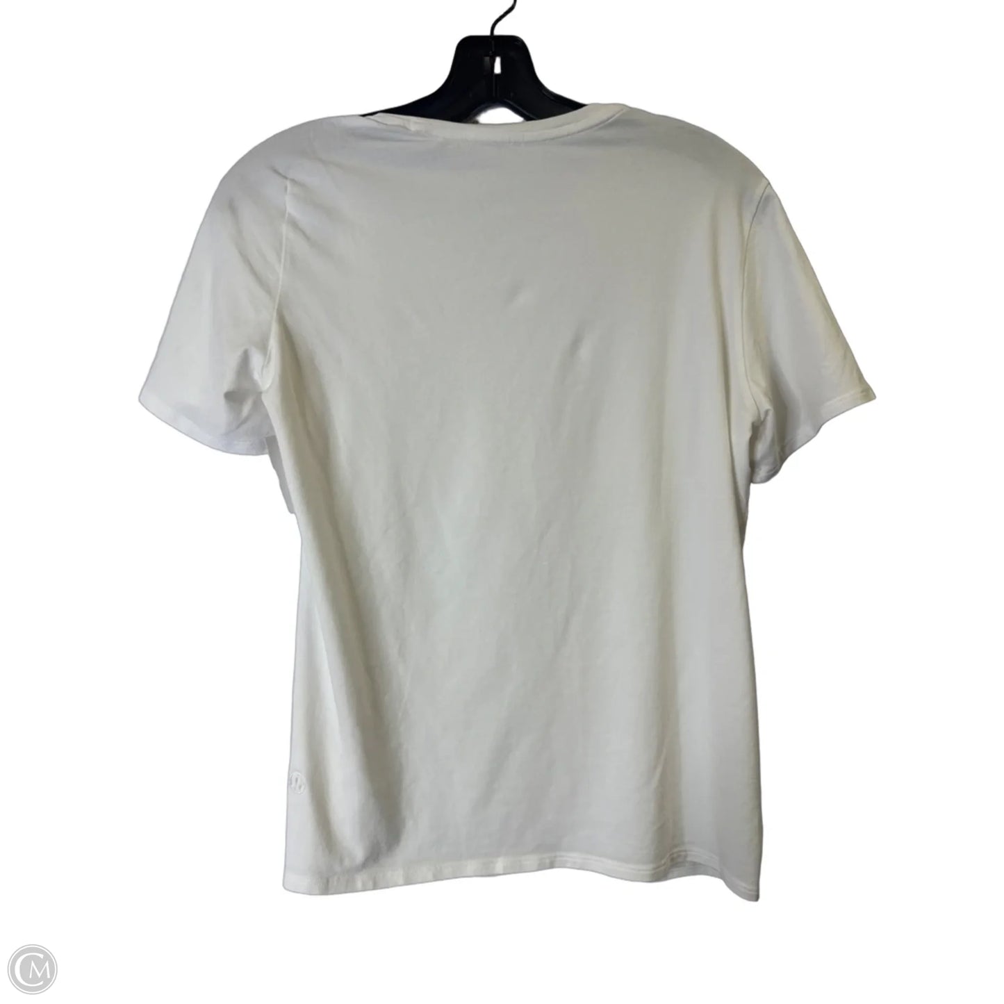 Athletic Top Short Sleeve By Lululemon In White, Size: S