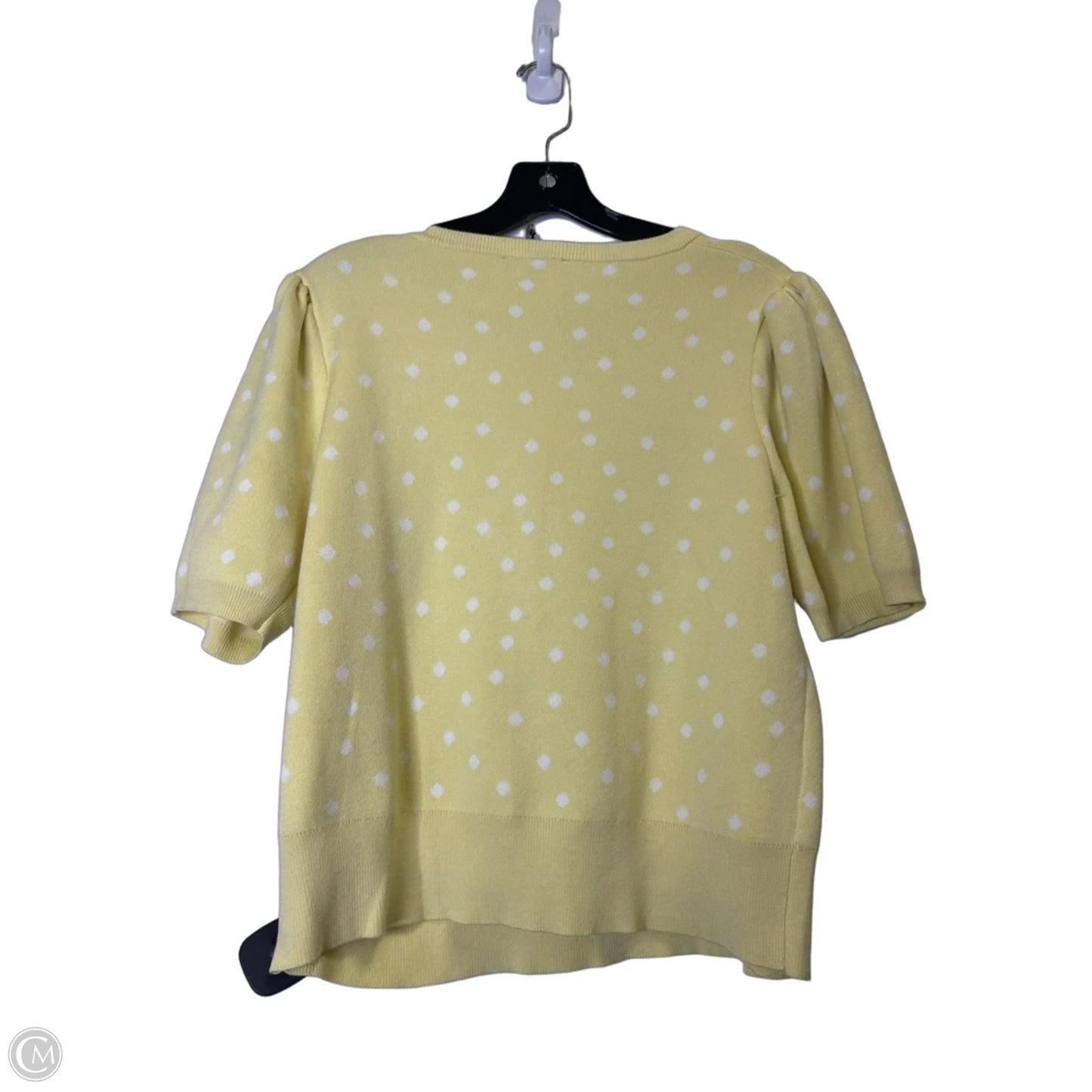 Sweater Short Sleeve By Adrianna Papell In Yellow, Size: L