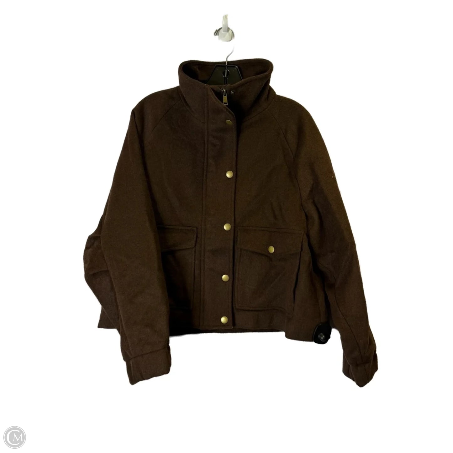 Jacket Shirt By Loft In Brown, Size: M