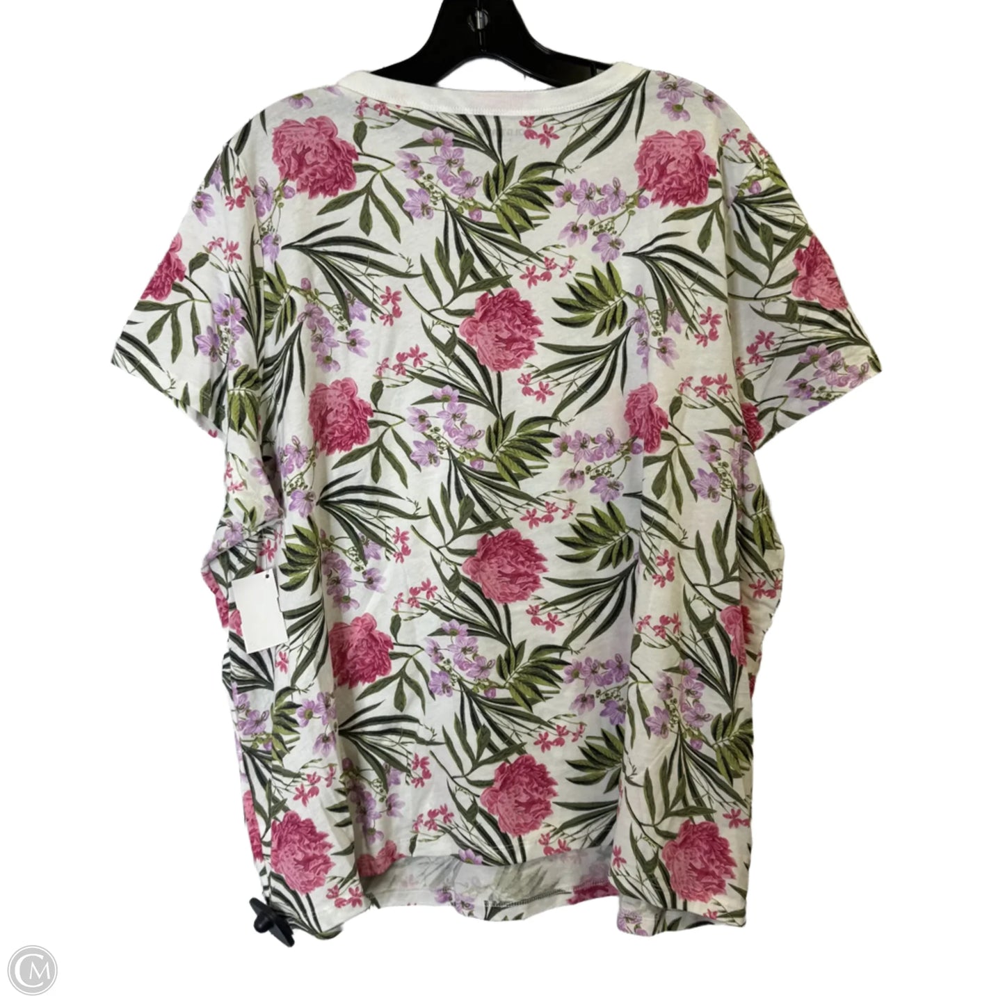 Top Short Sleeve Basic By Old Navy In Floral Print, Size: Xxl