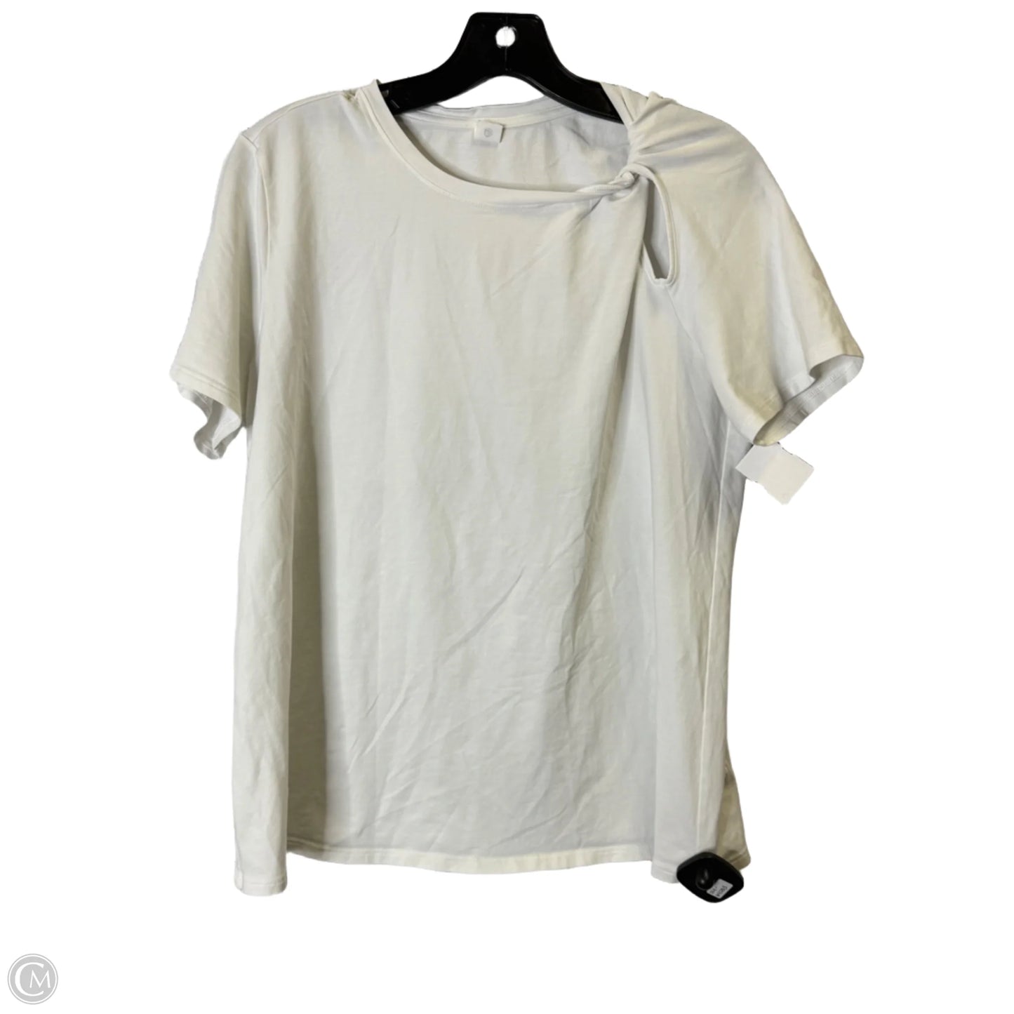 Athletic Top Short Sleeve By Lululemon In White, Size: L
