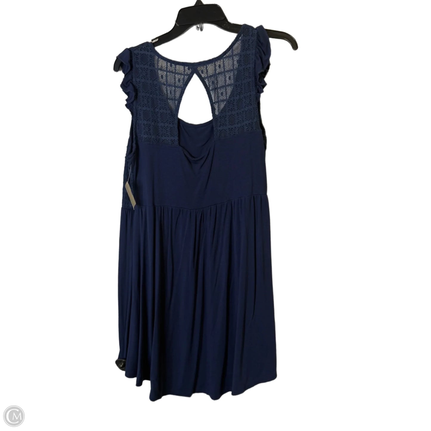 Top Sleeveless By Torrid In Navy, Size: 1x