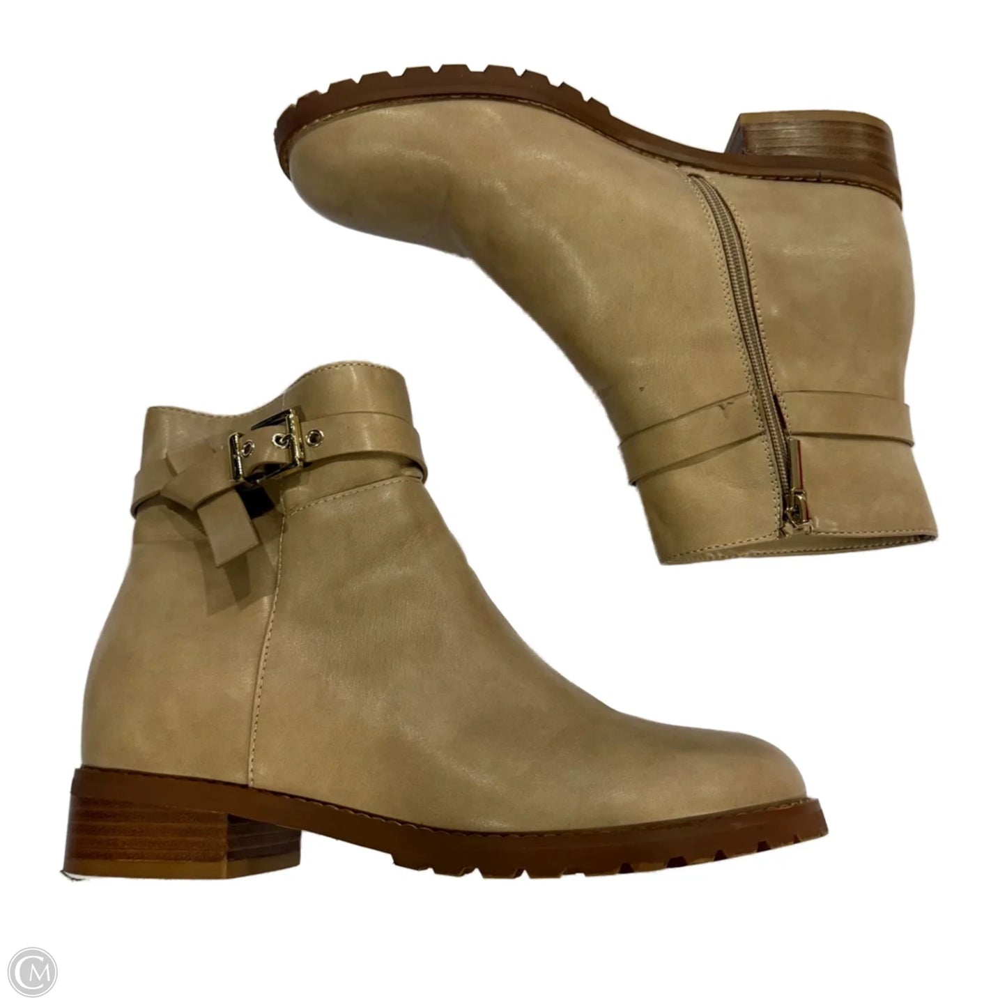 Boots Ankle Flats By Crown And Ivy In Cream, Size: 11