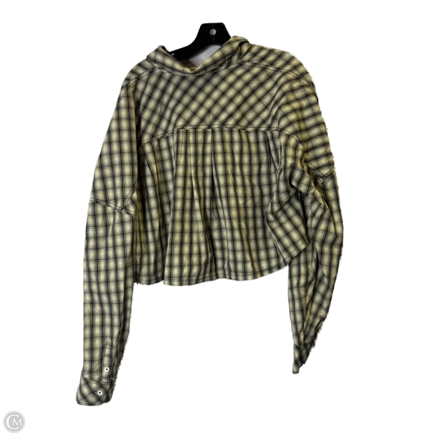 Top Long Sleeve By Bdg In Plaid Pattern, Size: M