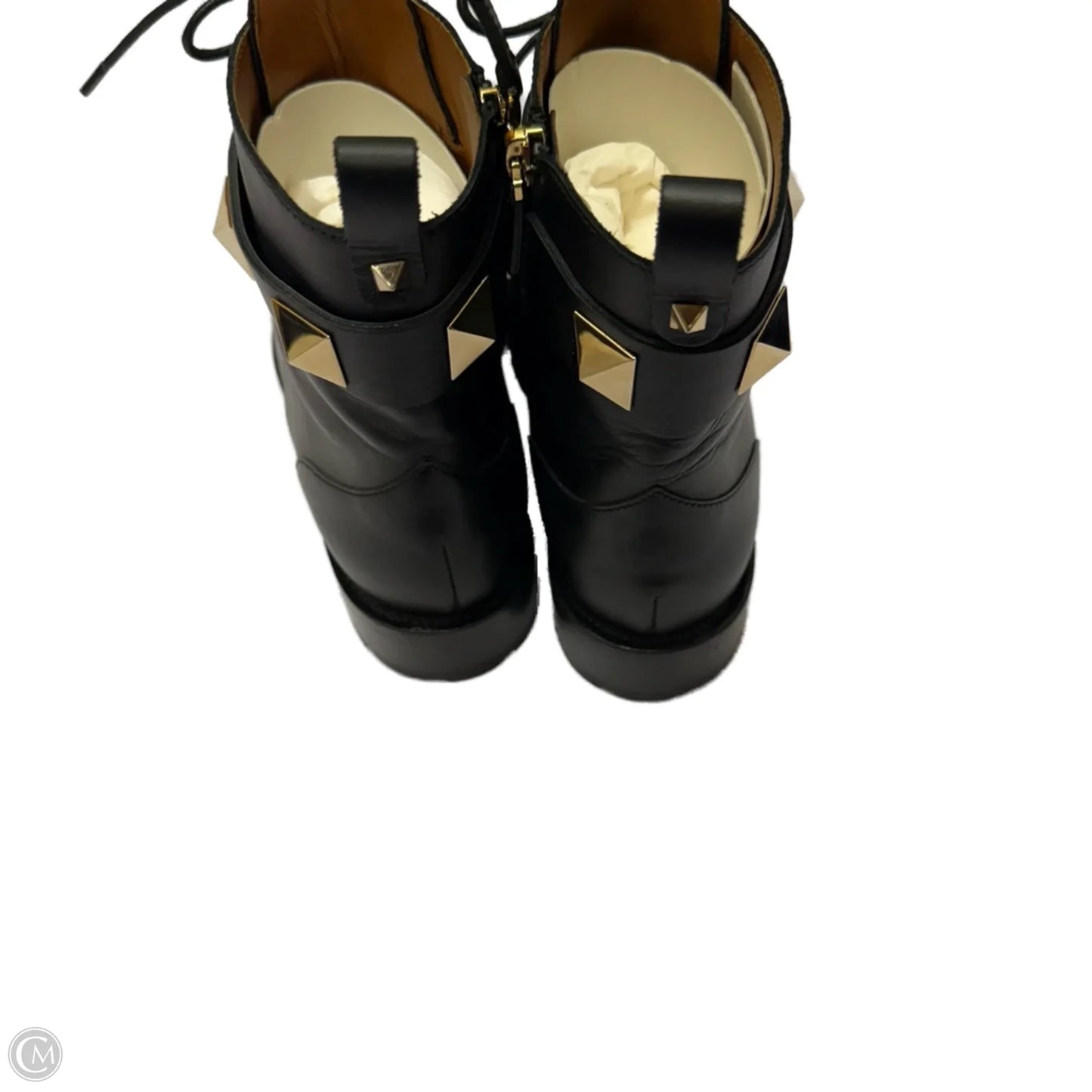 Boots Luxury Designer By Valentino-garavani In Black, Size: 8.5