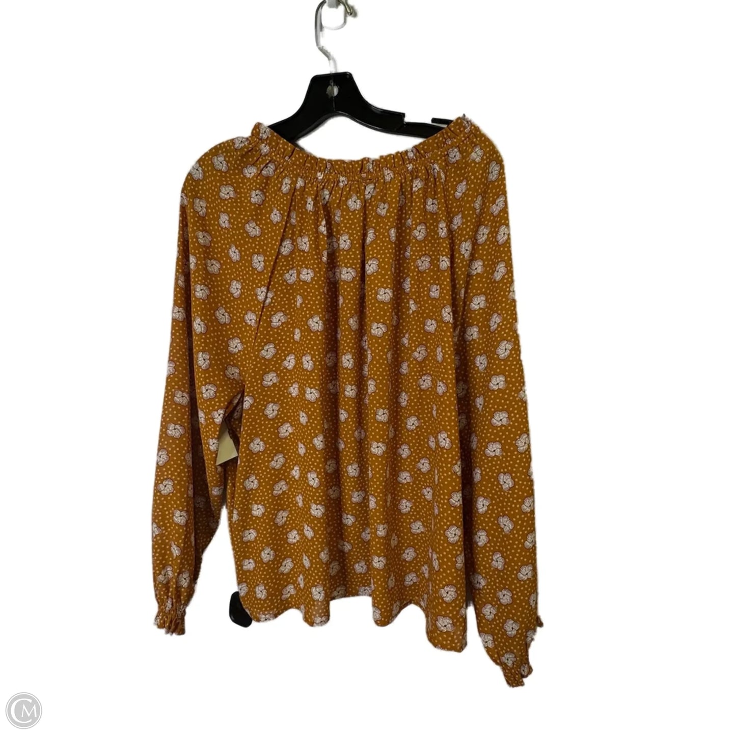 Top Long Sleeve By Ann Taylor In Orange, Size: Xl