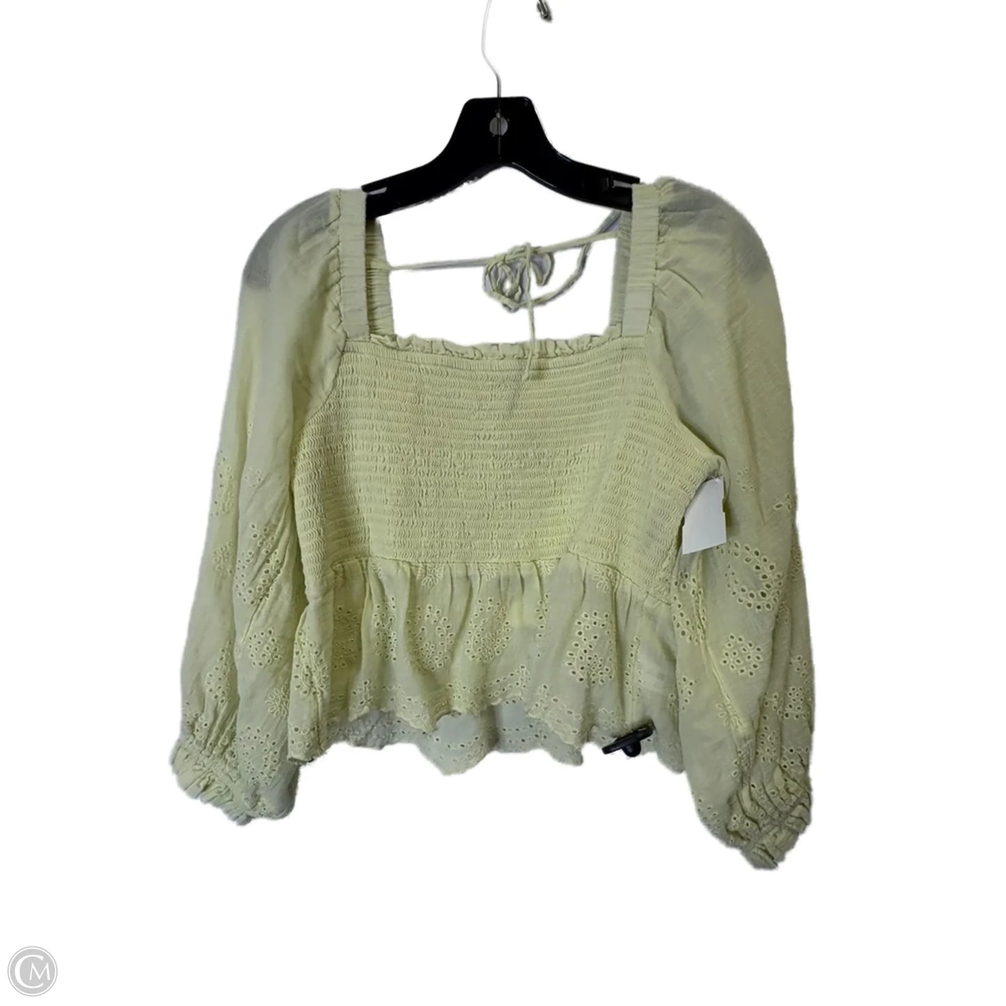 Top Long Sleeve By American Eagle In Green, Size: L
