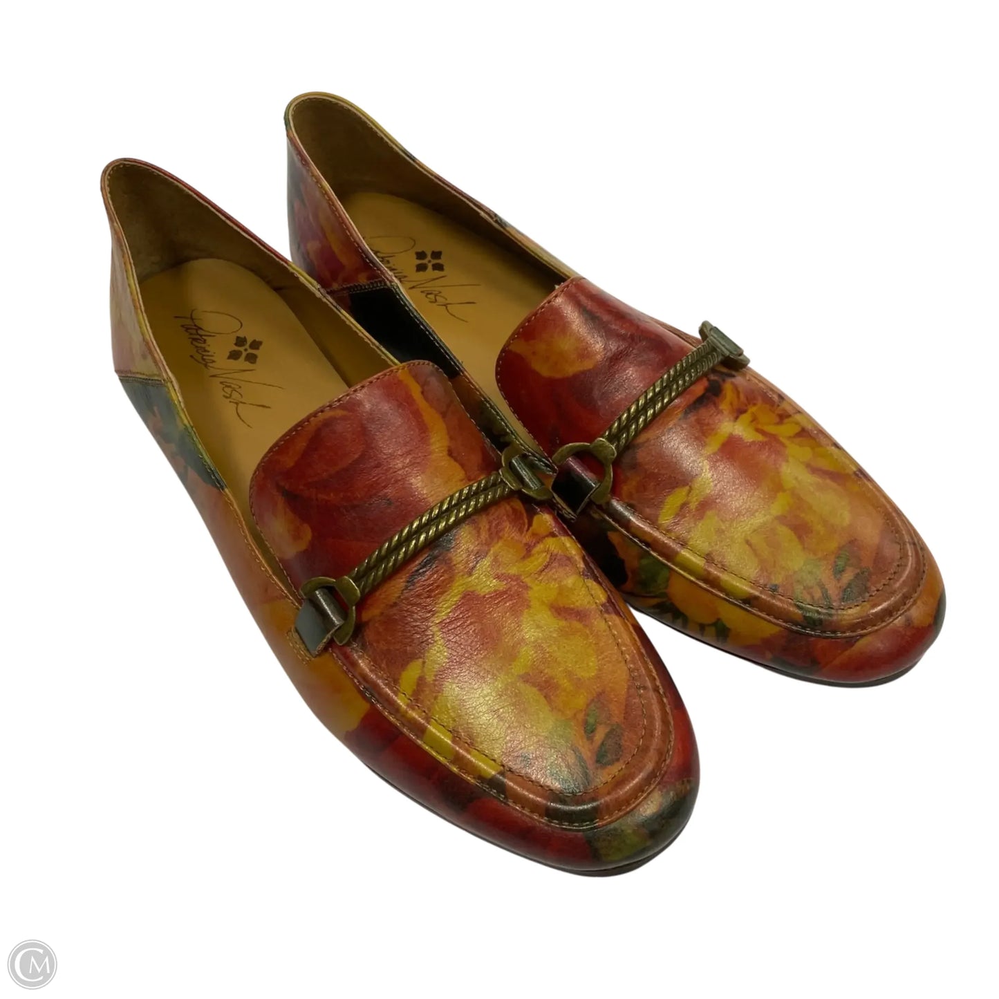 Shoes Designer By Patricia Nash In Red & Yellow, Size: 10