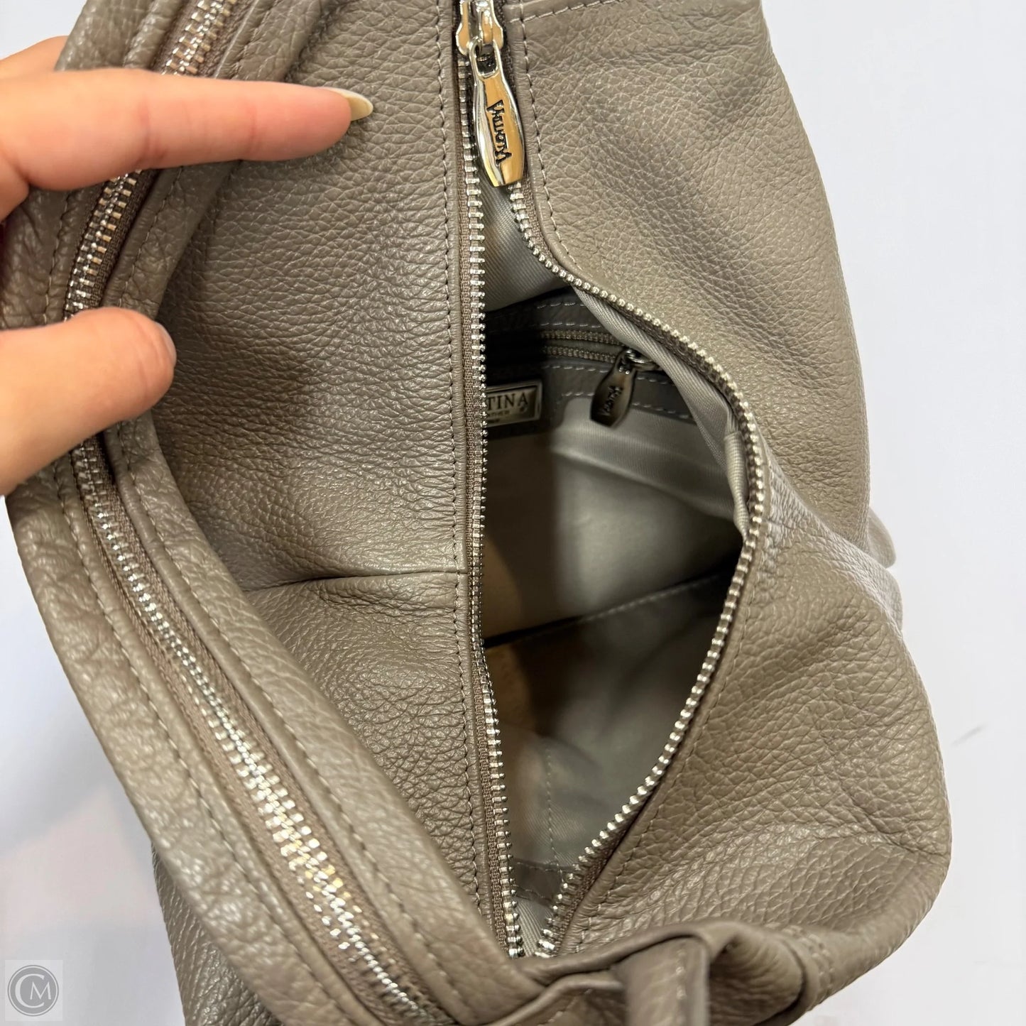 Backpack Leather By Valentina, Size: Small