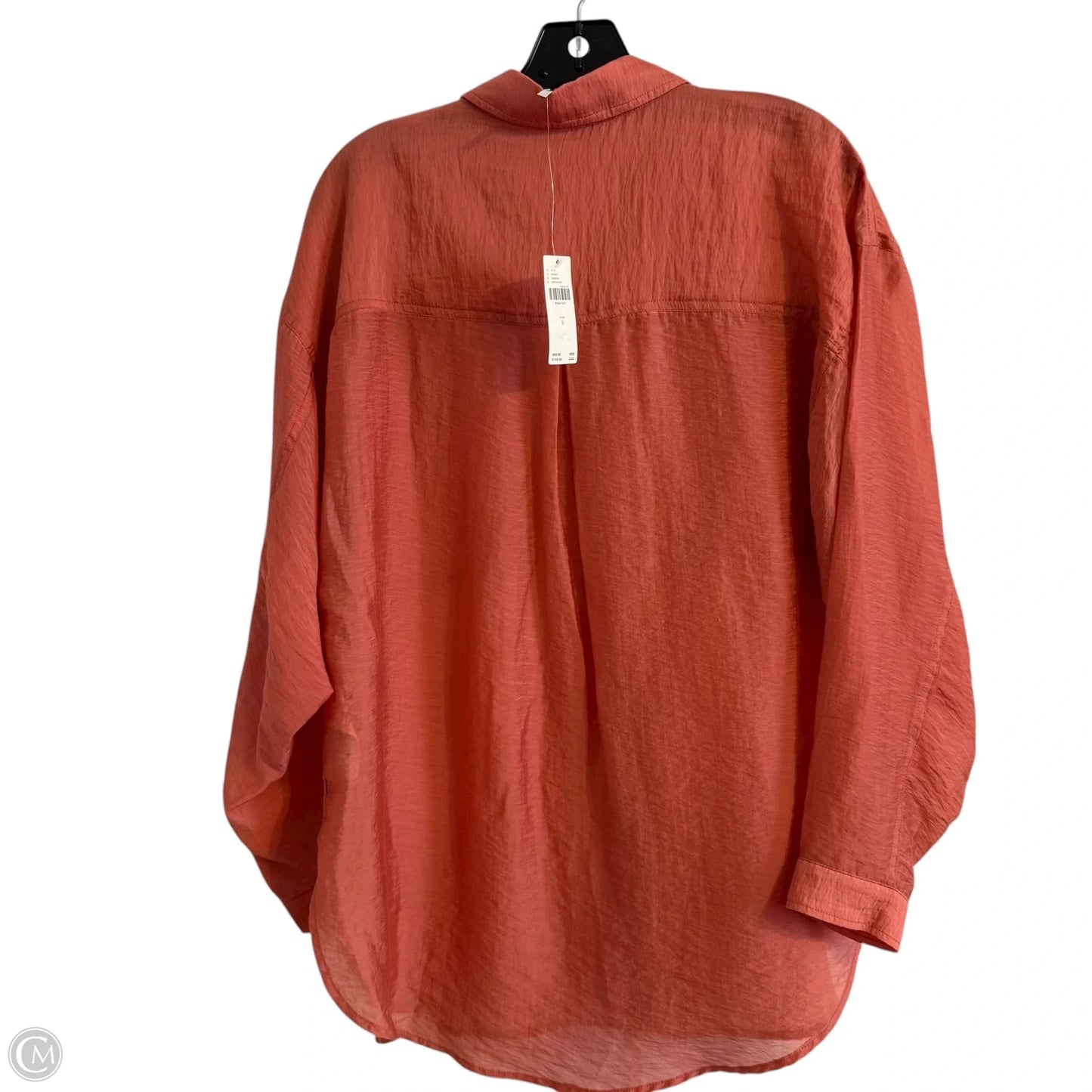 Top Long Sleeve By Anthropologie In Orange, Size: S