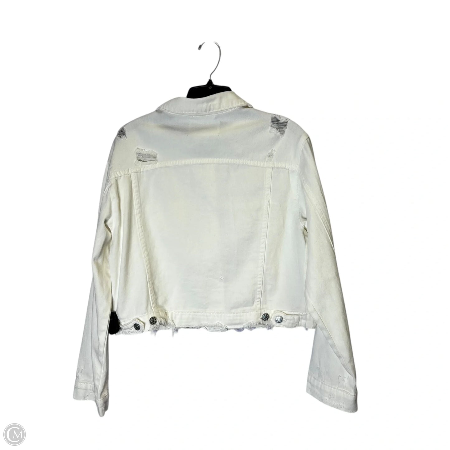 Jacket Denim By Mustard Seed In White Denim, Size: S