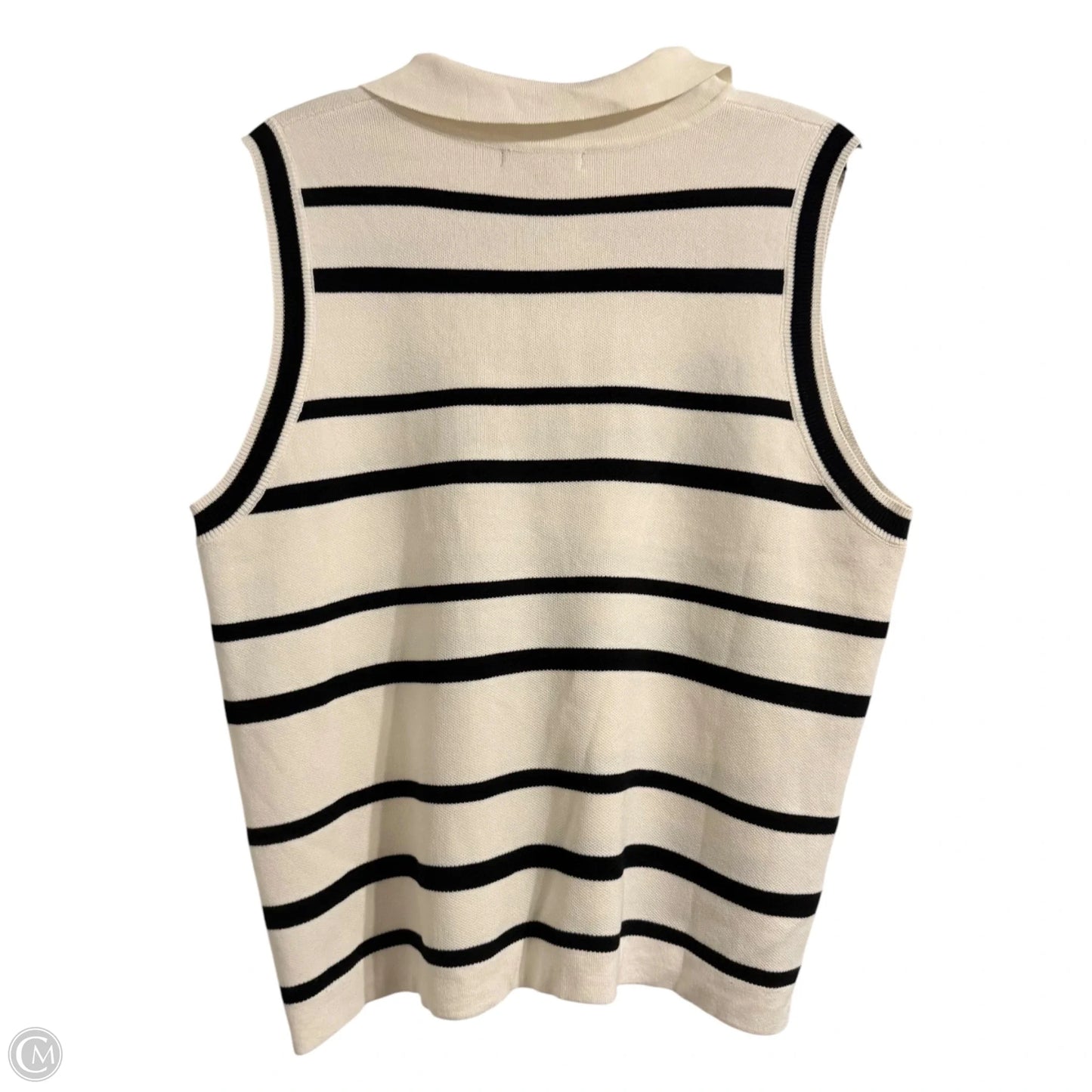 Top Sleeveless By Adrianna Papell In Striped Pattern, Size: Xl