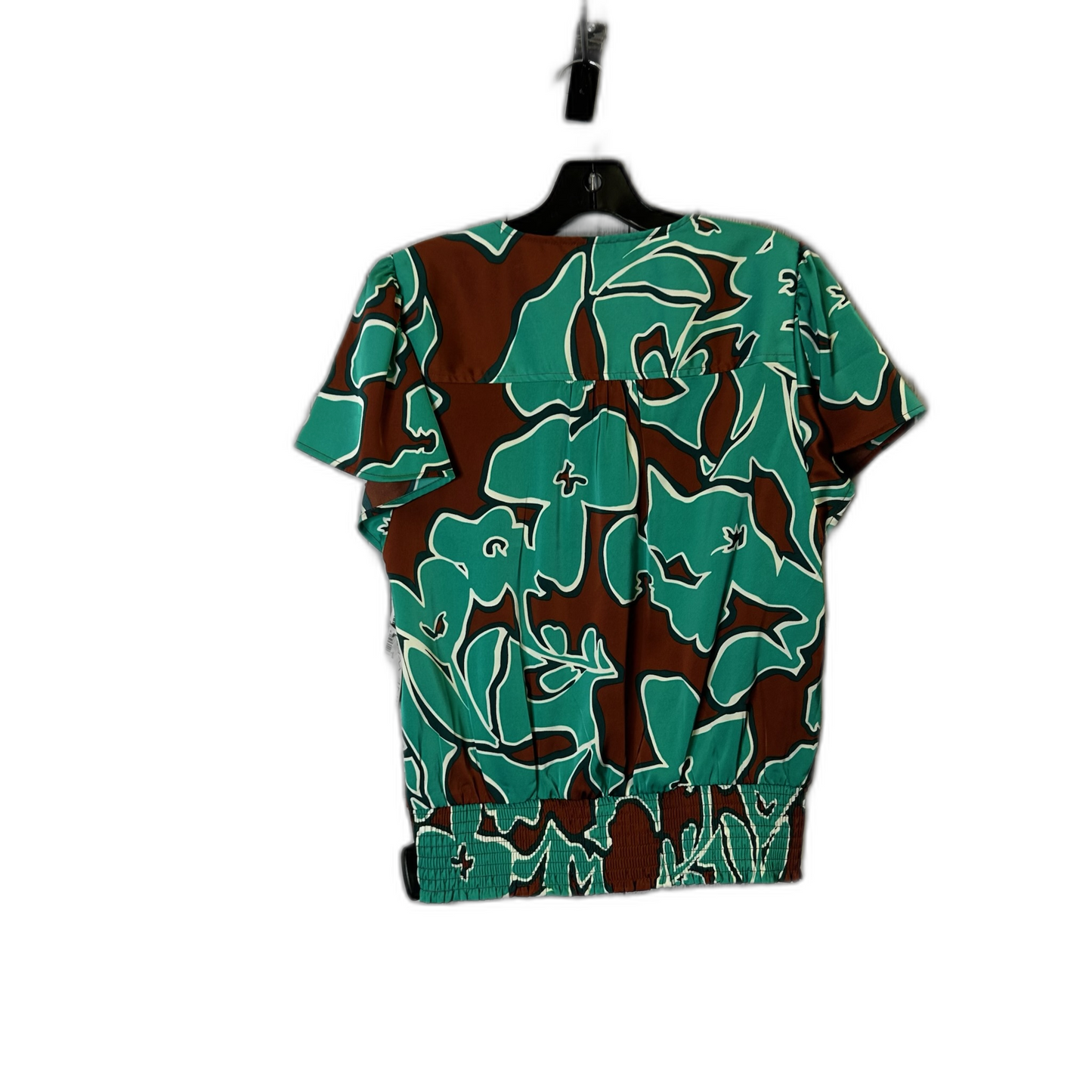 Top Short Sleeve By Nine West Apparel In Brown & Green, Size: S