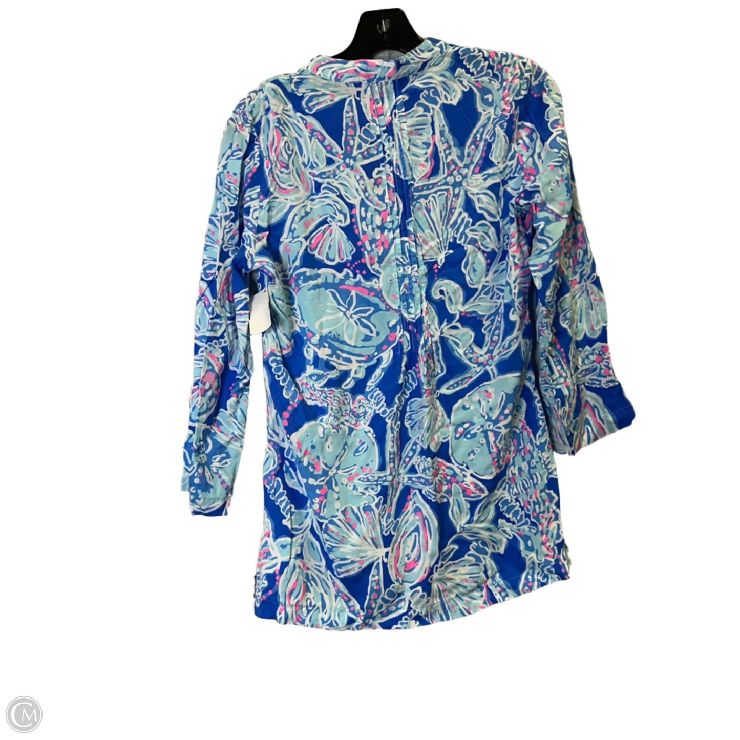 Top Long Sleeve By Lilly Pulitzer In Blue & Pink, Size: S