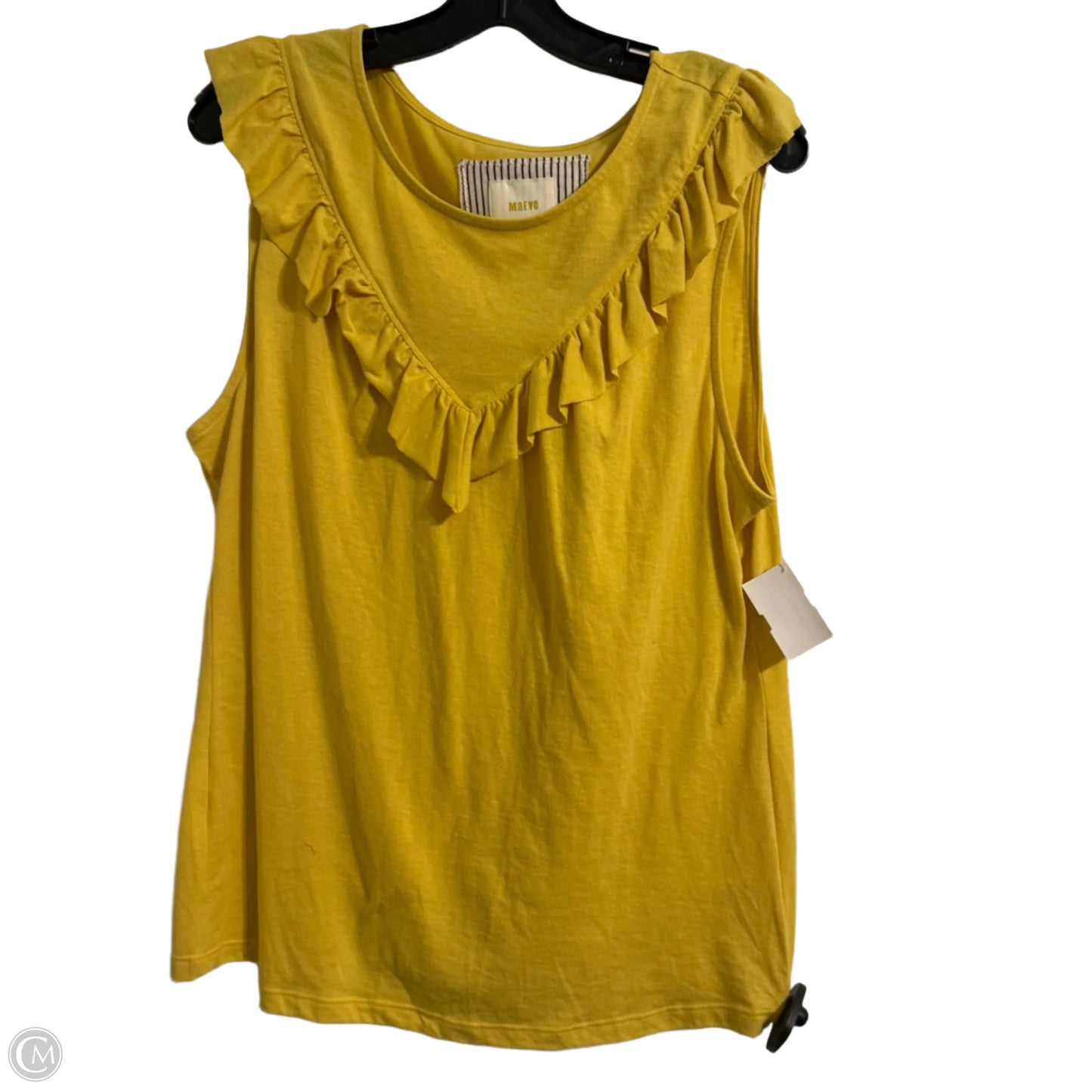 Top Sleeveless By Maeve In Yellow, Size: L