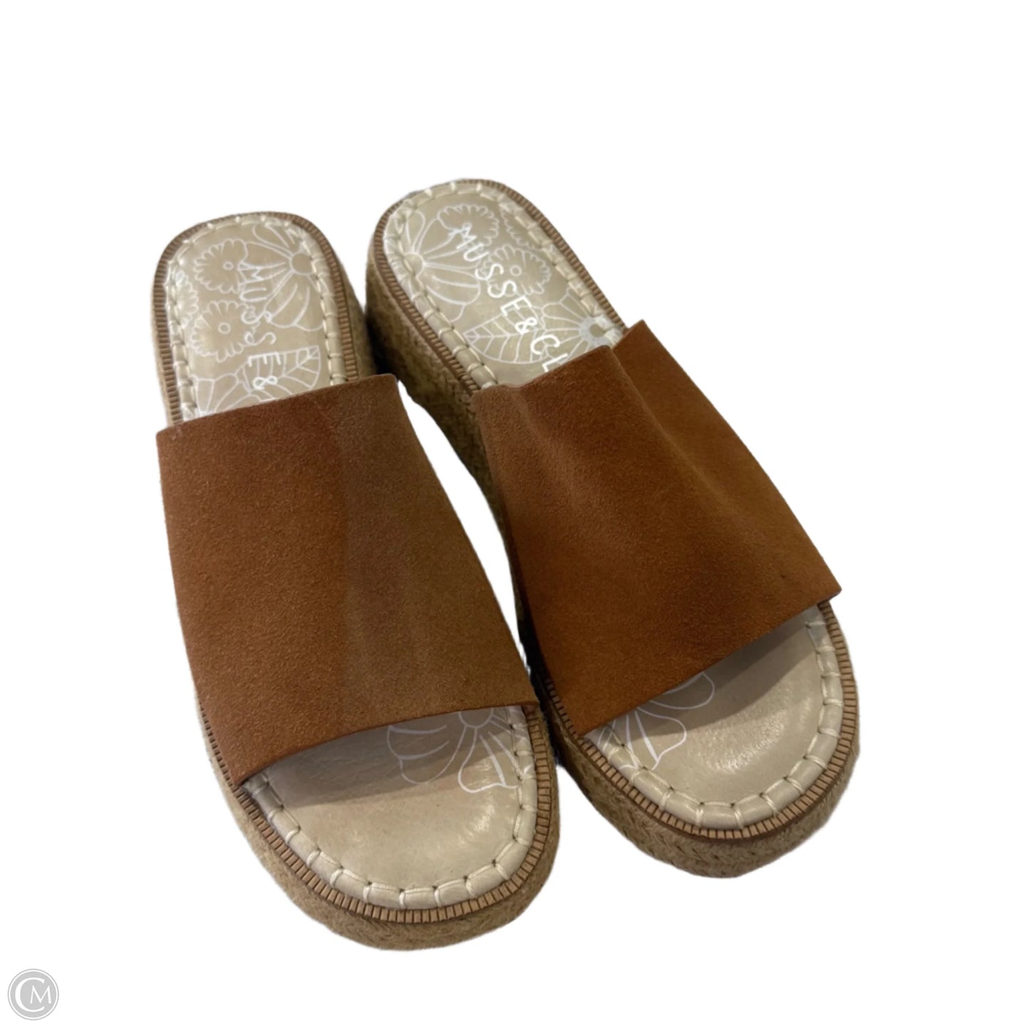 Sandals Heels Platform By Clothes Mentor In Brown, Size: 10