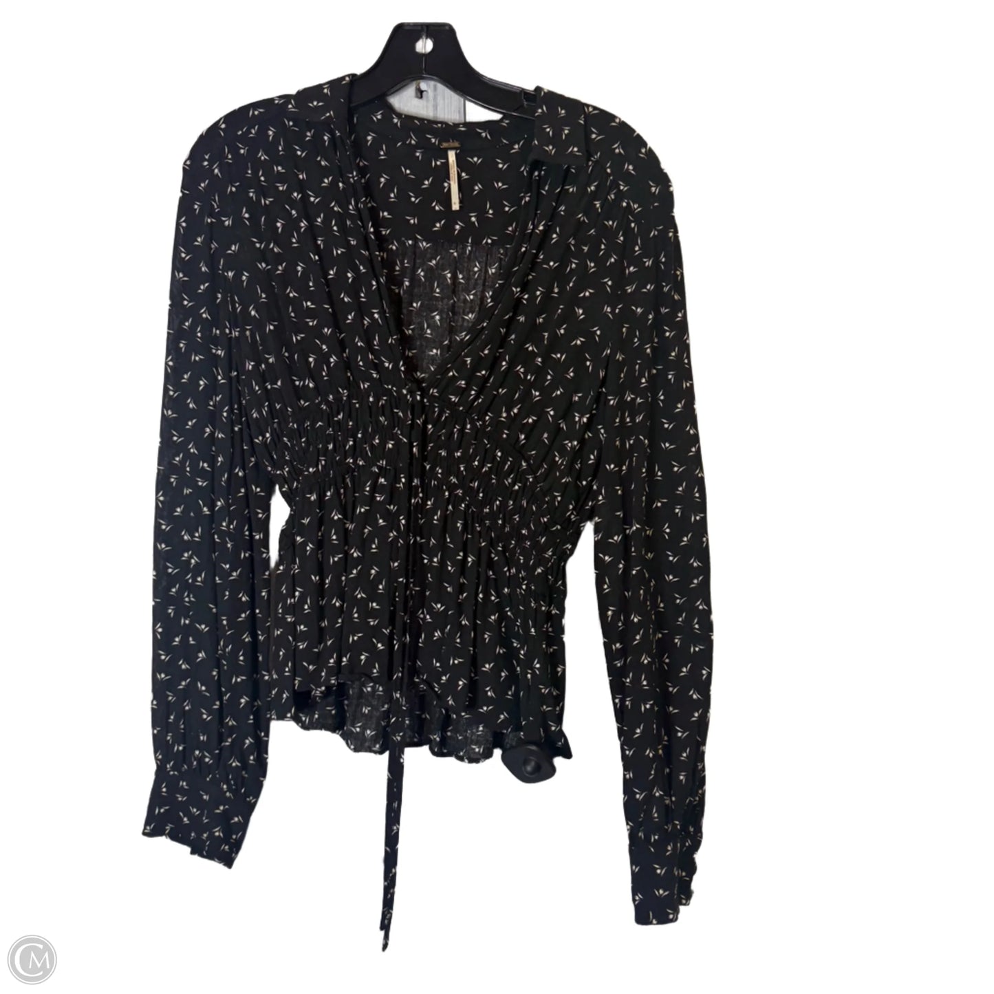 Top Long Sleeve By Free People In Black, Size: S