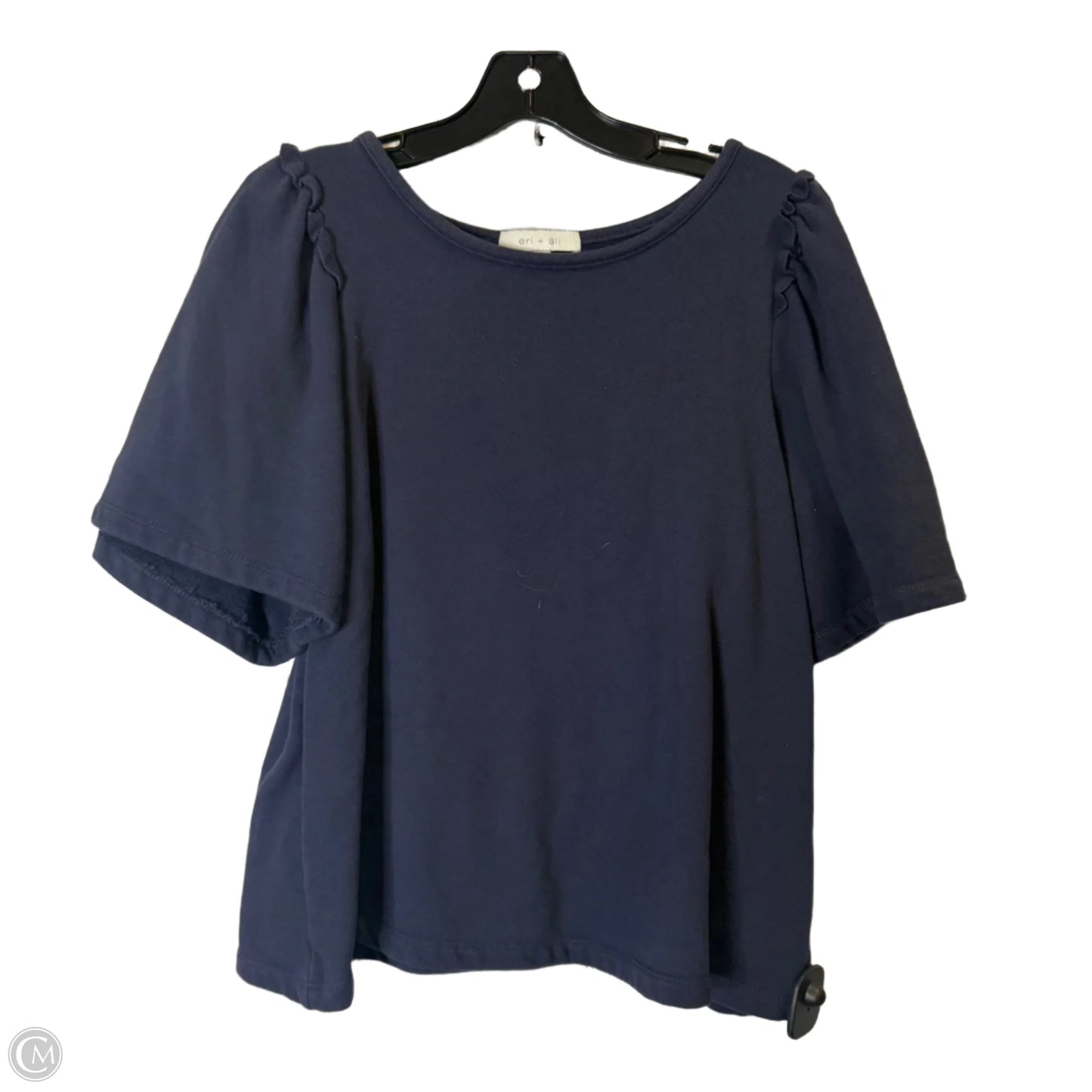 Top Short Sleeve By Eri + Ali In Navy, Size: M