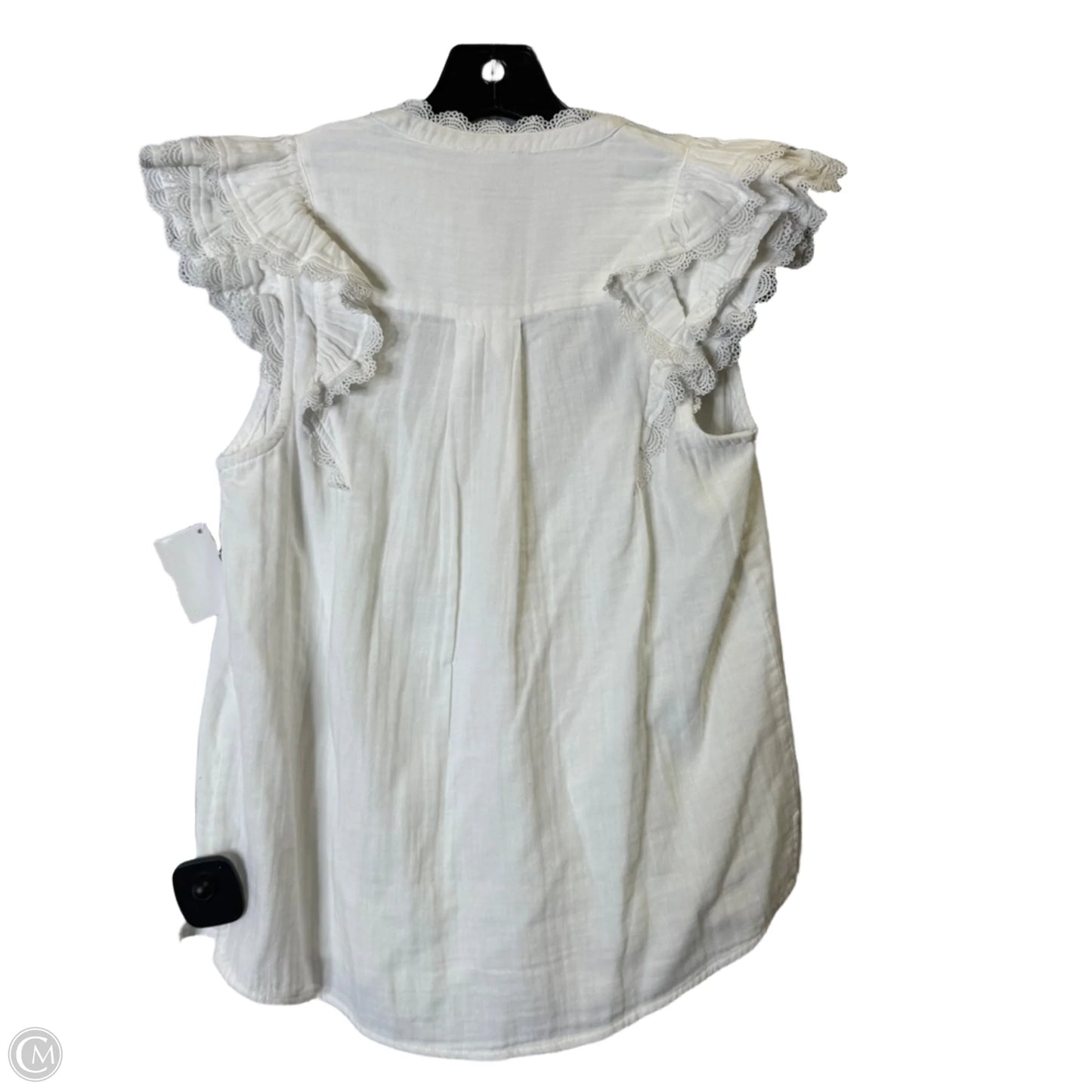 Top Sleeveless By Clothes Mentor In Ivory, Size: 4