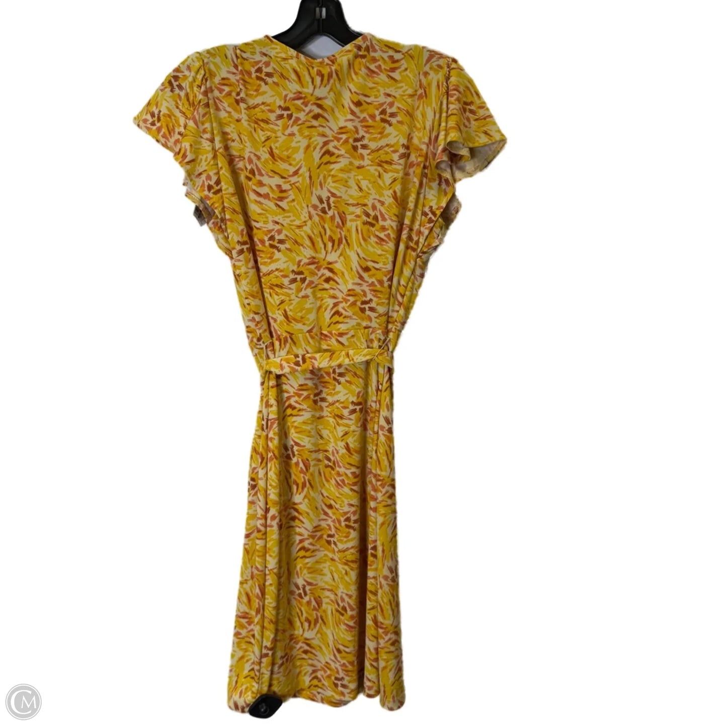 Dress Casual Midi By Nine West Apparel In Yellow, Size: M