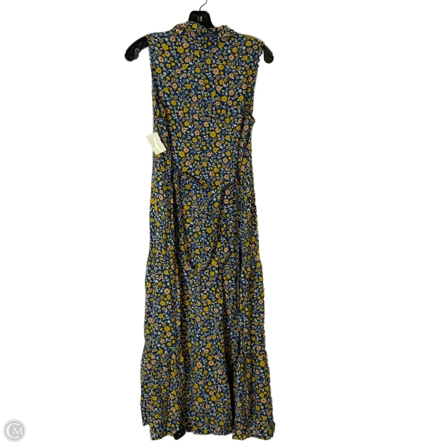 Dress Casual Midi By Croft And Barrow In Black & Yellow, Size: S