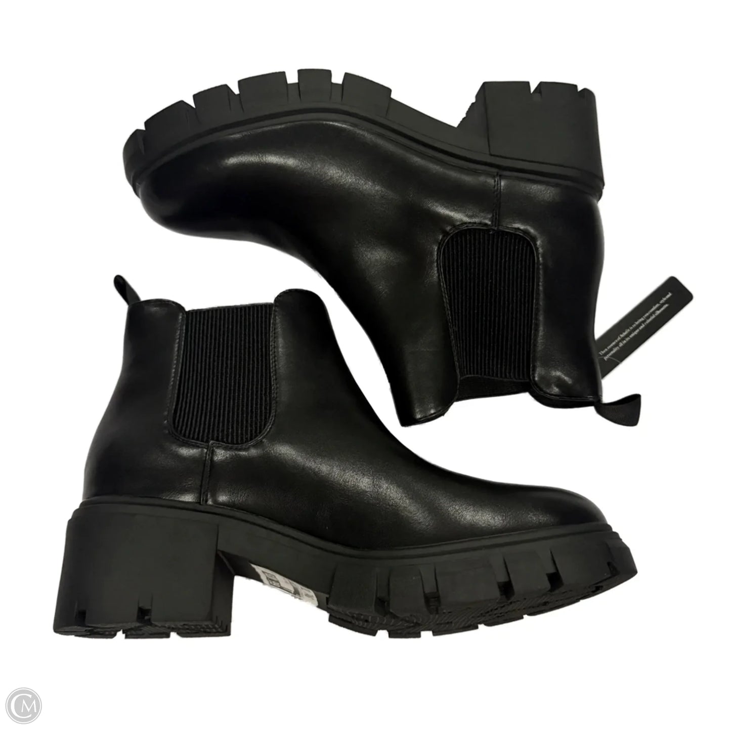 Boots Ankle Heels By Clothes Mentor In Black, Size: 8.5