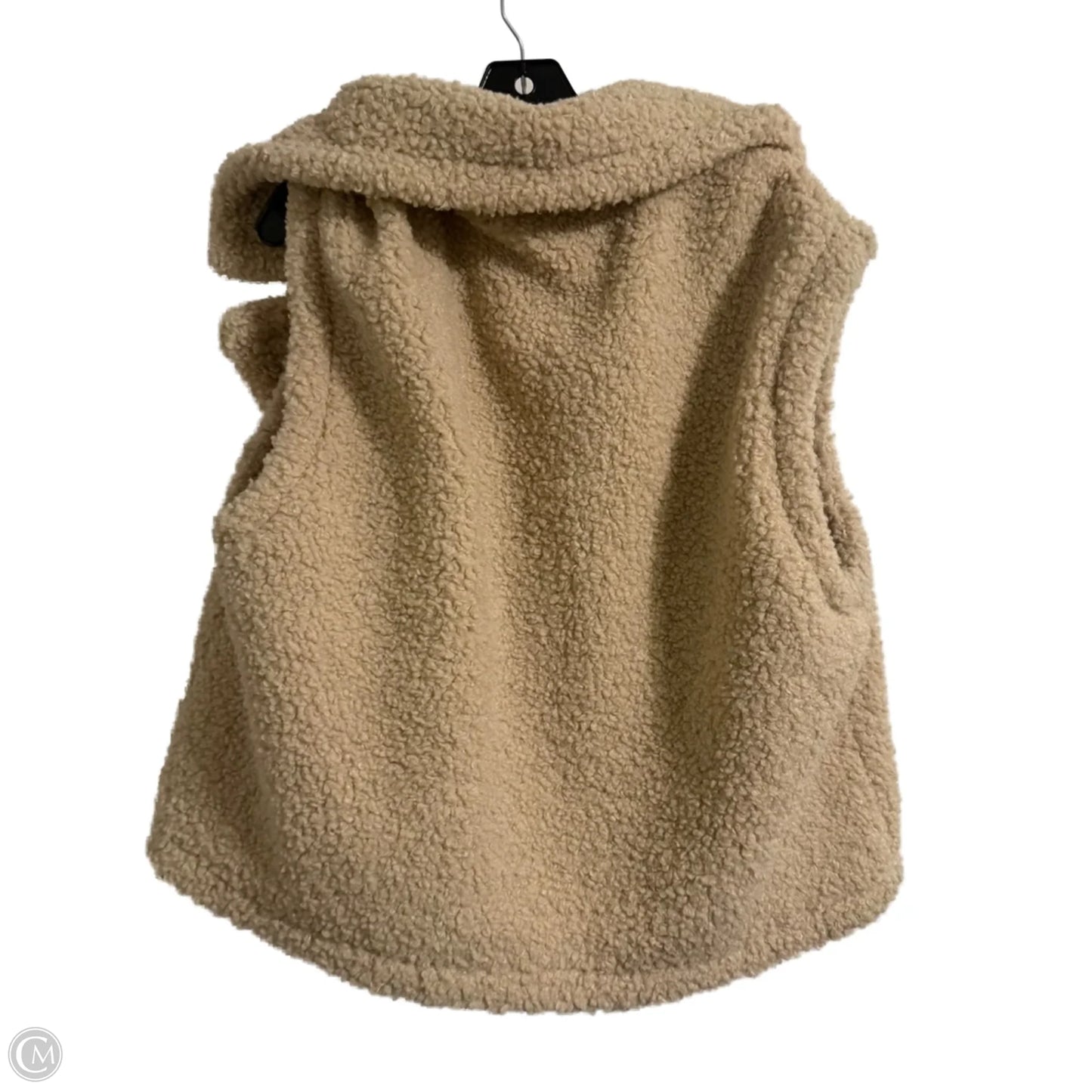 Vest Faux Fur & Sherpa By Clothes Mentor In Tan, Size: L