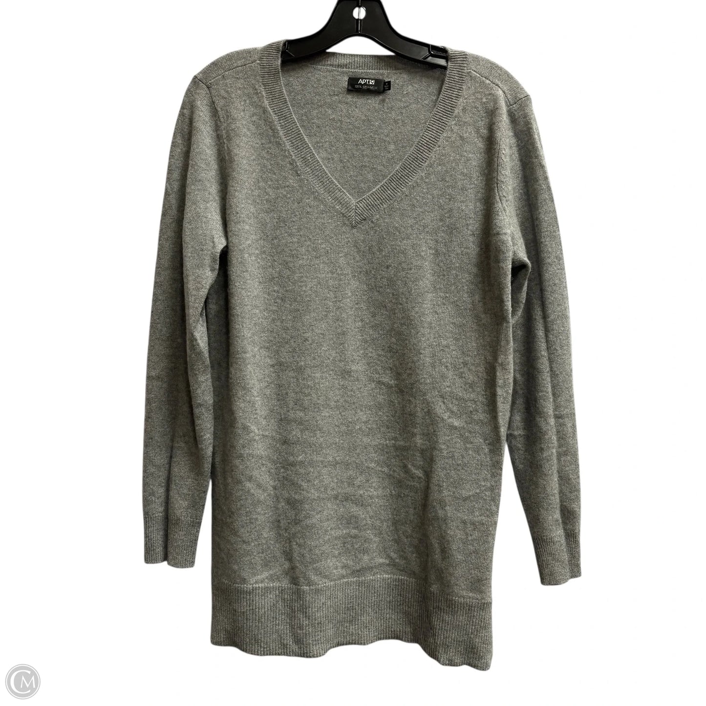 Sweater Cashmere By Apt 9 In Grey, Size: M