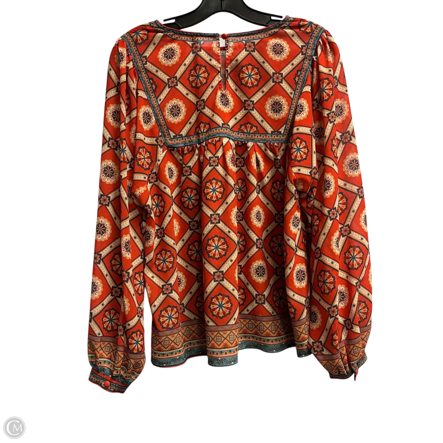 Top Long Sleeve By Flying Tomato In Red, Size: L