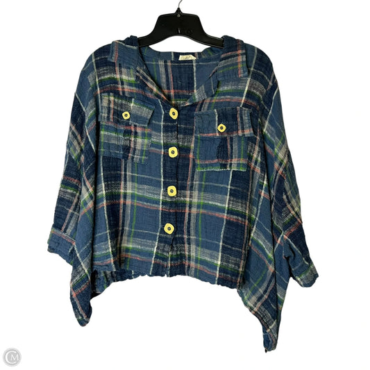 Top Short Sleeve By Pol In Navy, Size: L