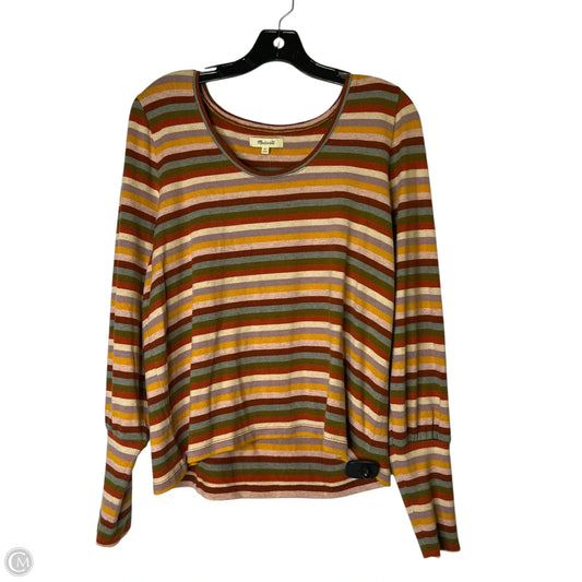 Top Long Sleeve By Madewell In Striped Pattern, Size: Xl