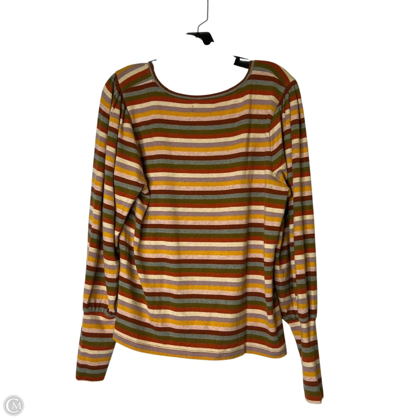 Top Long Sleeve By Madewell In Striped Pattern, Size: Xl