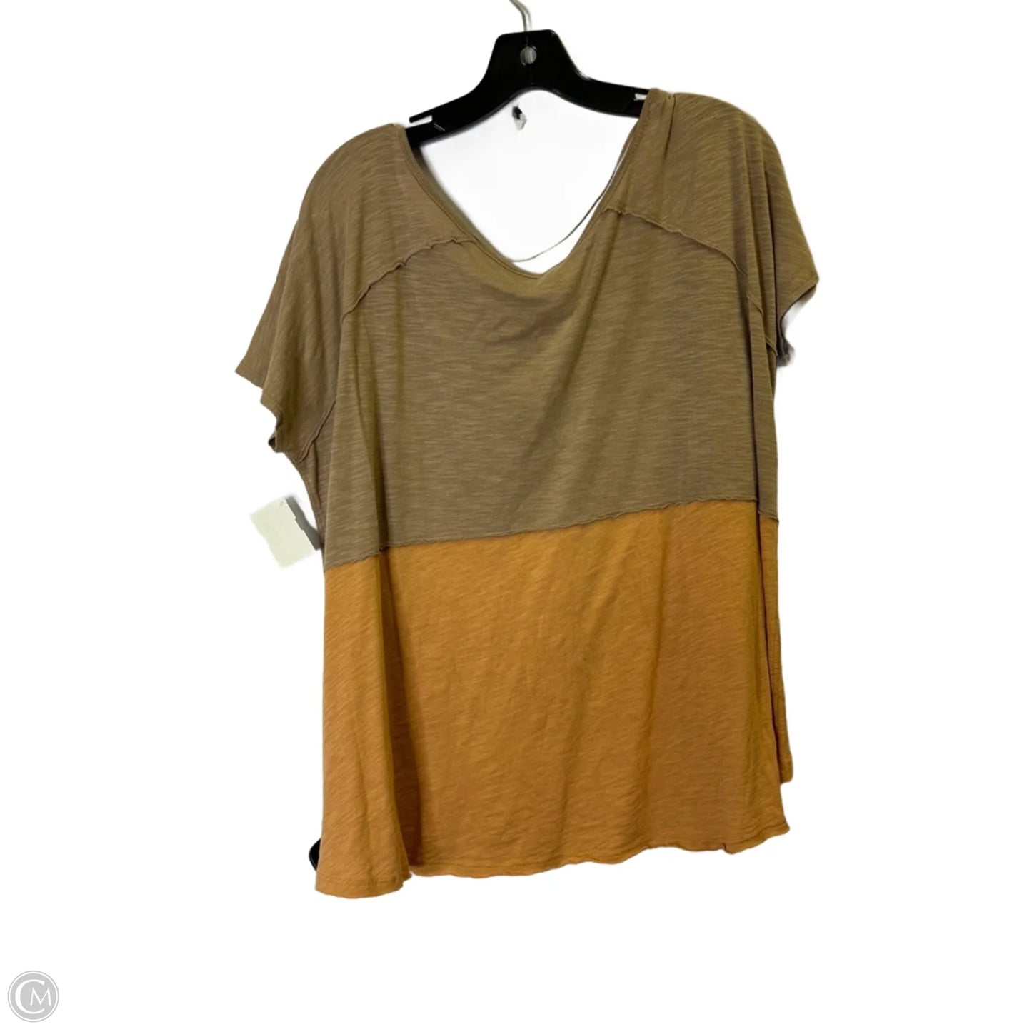 Top Short Sleeve Basic By Free People In Orange & Tan, Size: Xs