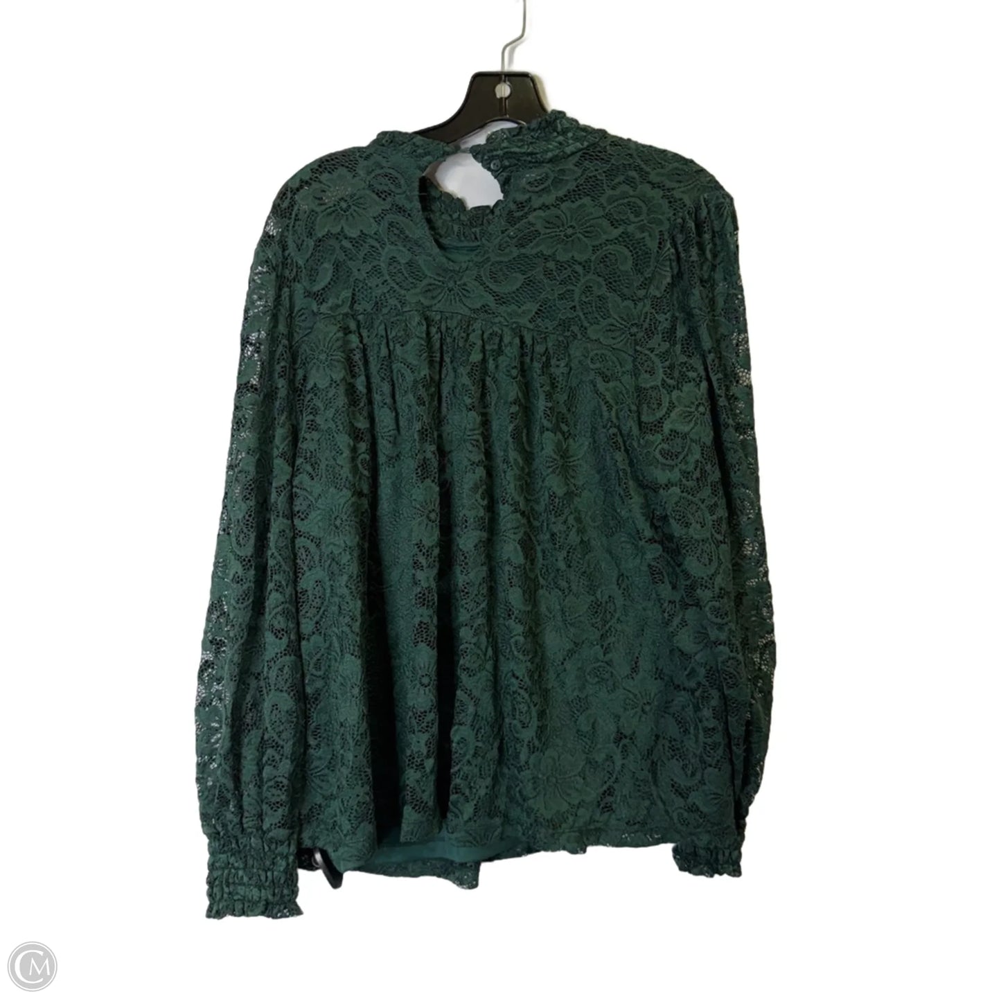Top Long Sleeve By Cable And Gauge In Green, Size: 2x
