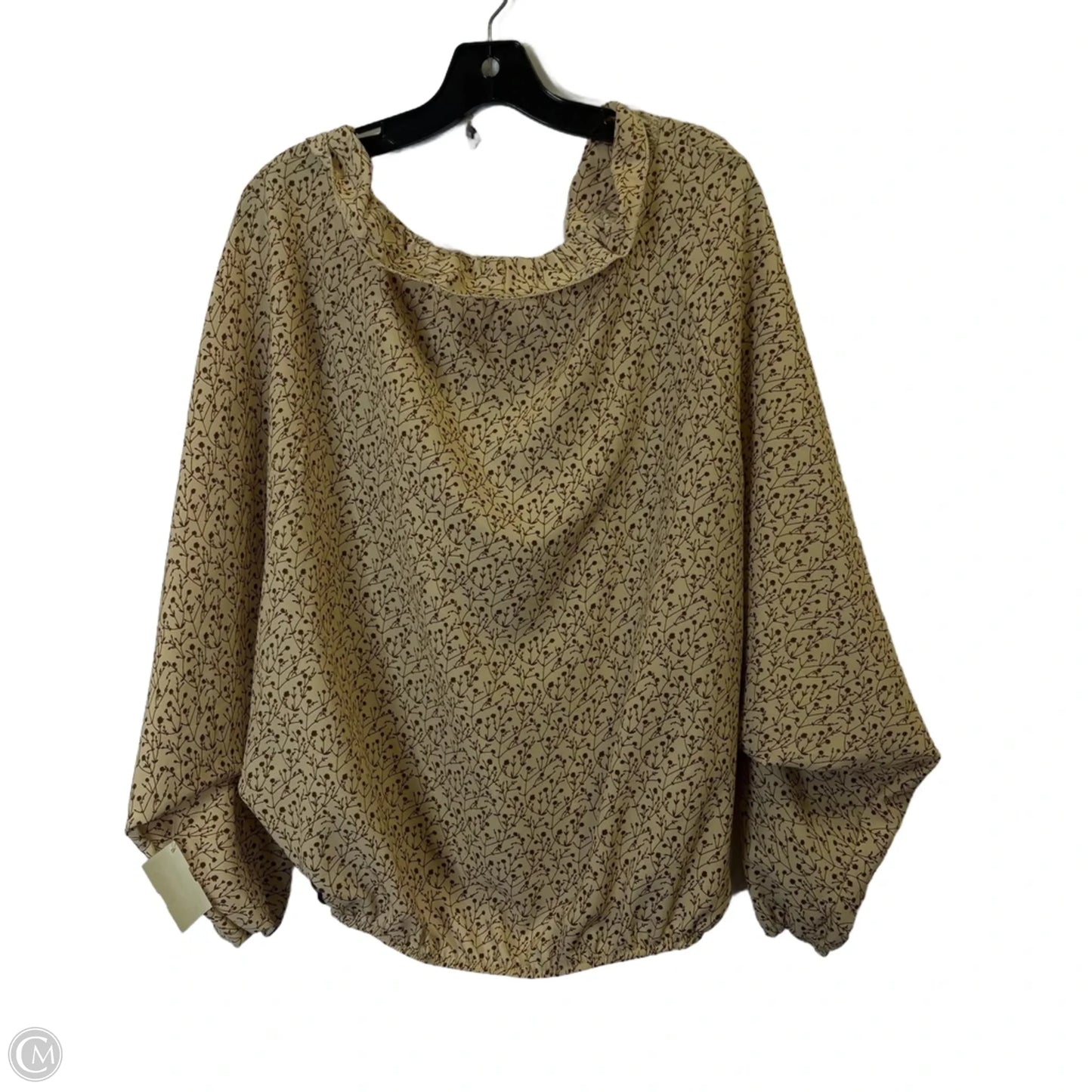 Blouse Long Sleeve By Hailey & Co In Cream, Size: M