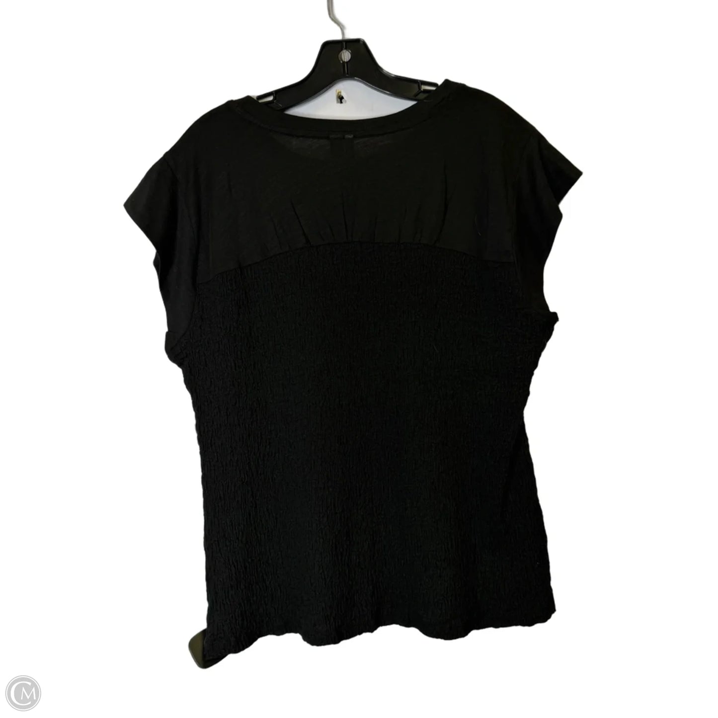 Top Short Sleeve By Cato In Black, Size: Xl