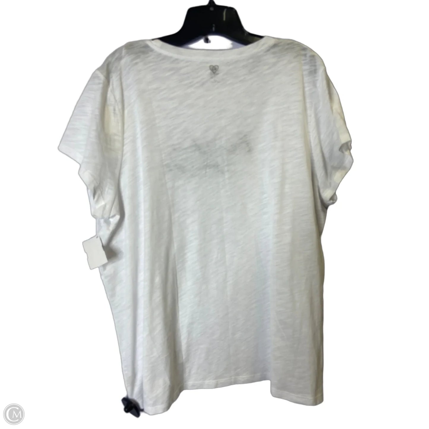 Top Short Sleeve Basic By Good Hart In White, Size: Xxl