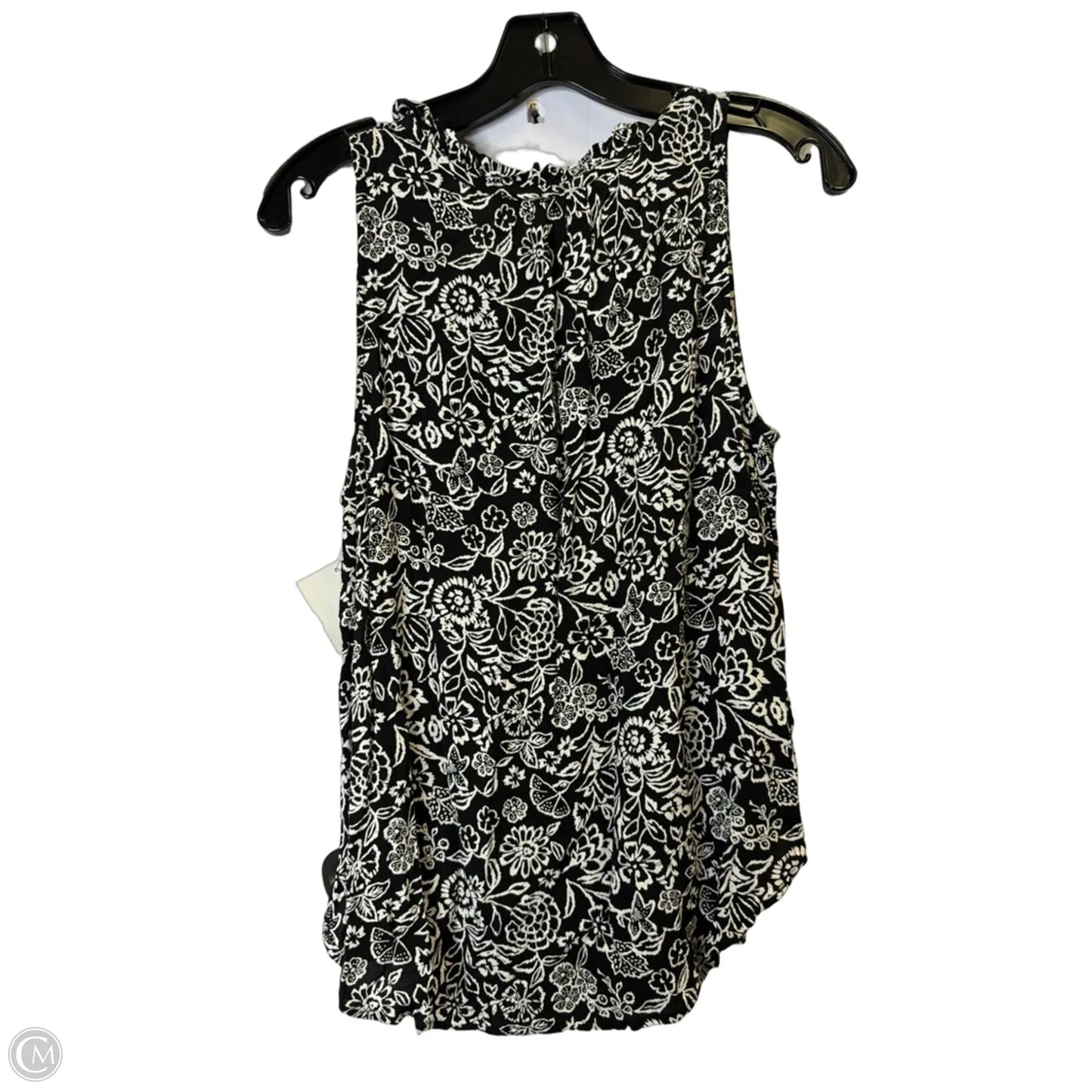 Top Sleeveless By Loft In Black, Size: M