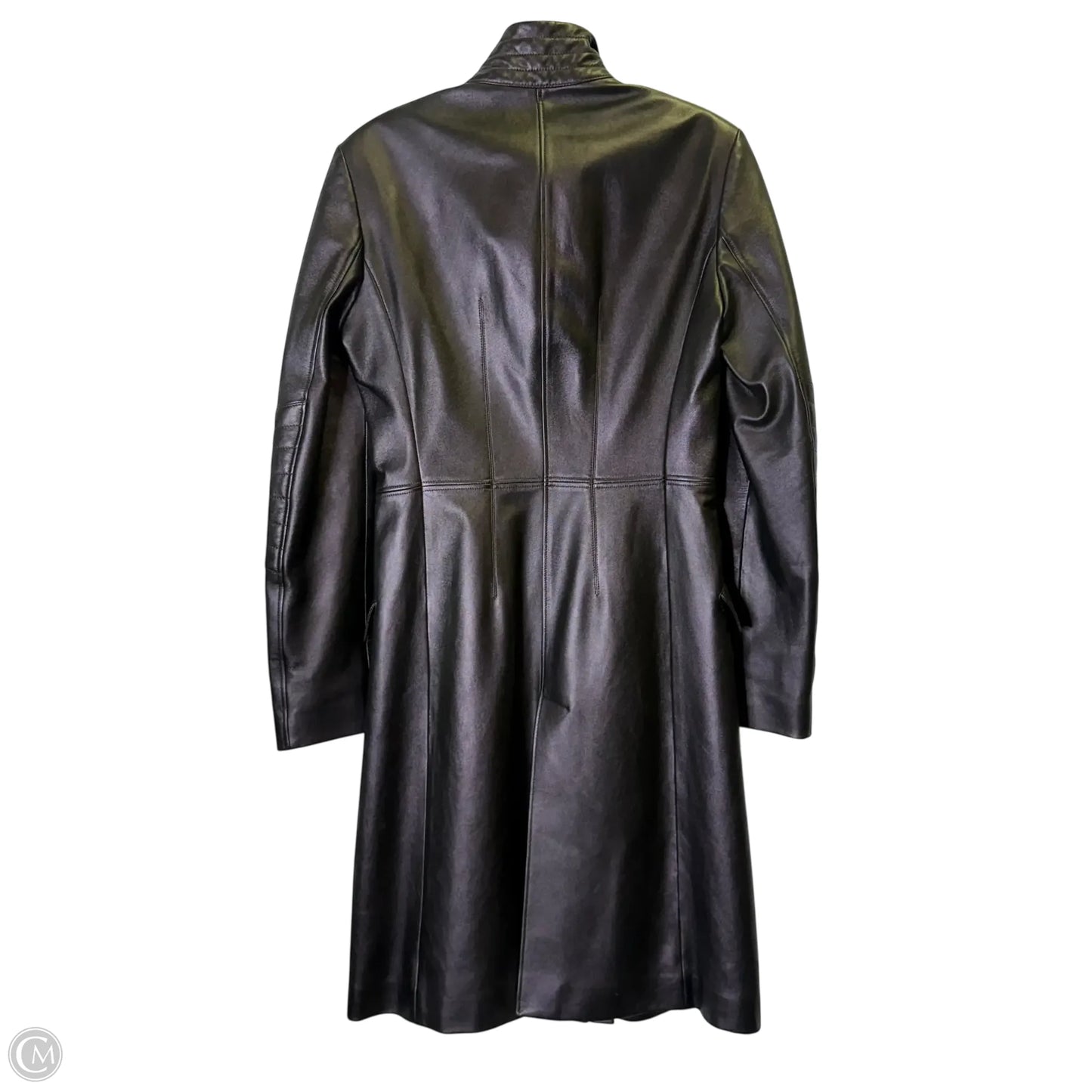 Coat Leather By Adrienne Vittadini In Black, Size: 2