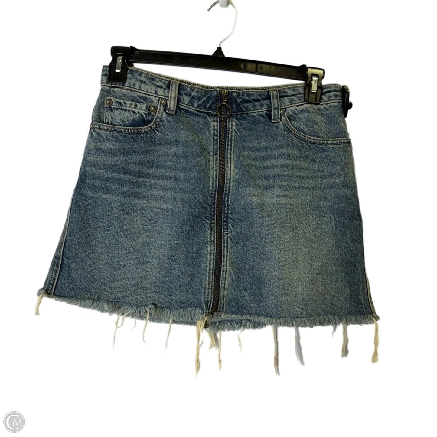 Skirt Mini & Short By Free People In Blue Denim, Size: 6