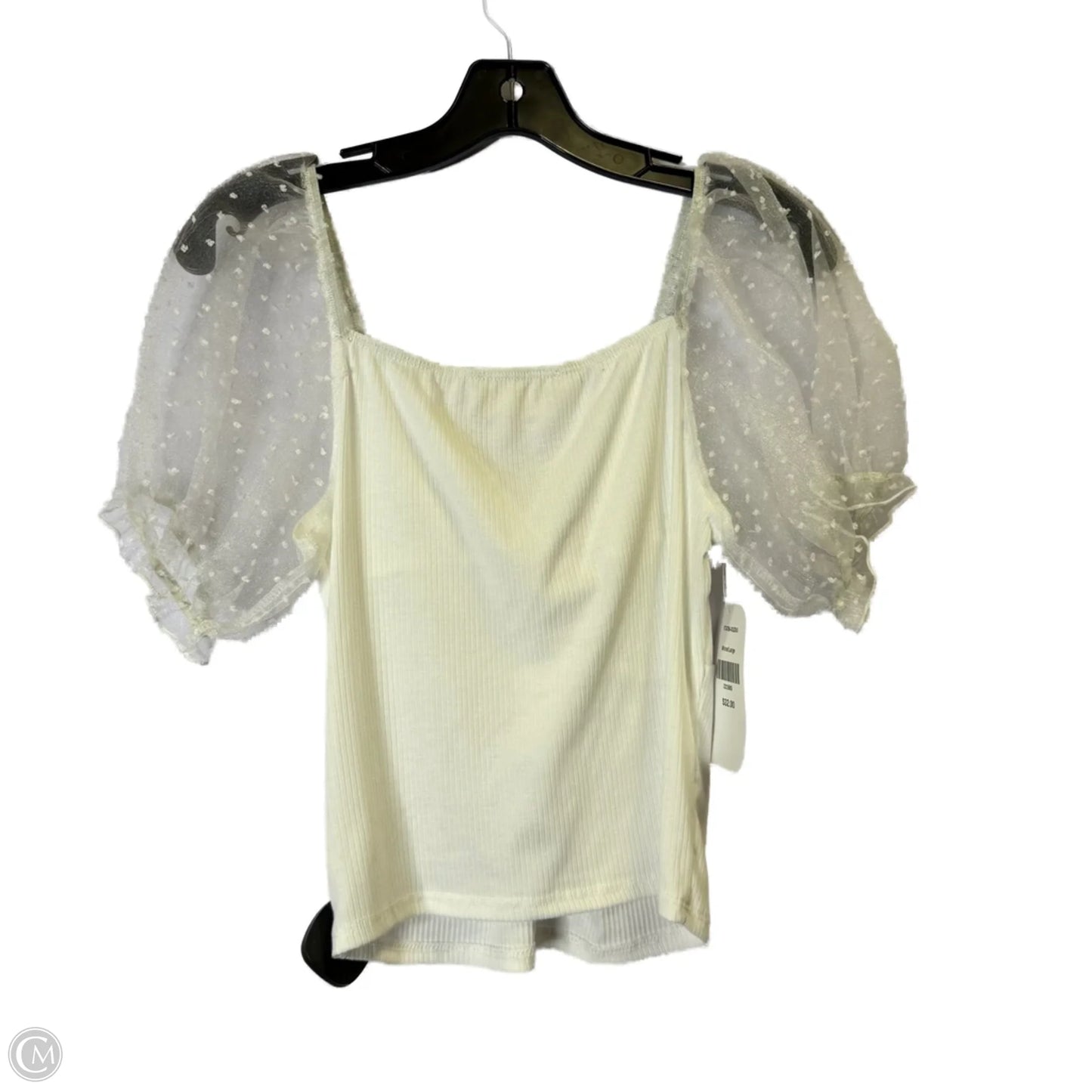 Top Short Sleeve By Clothes Mentor In White, Size: L