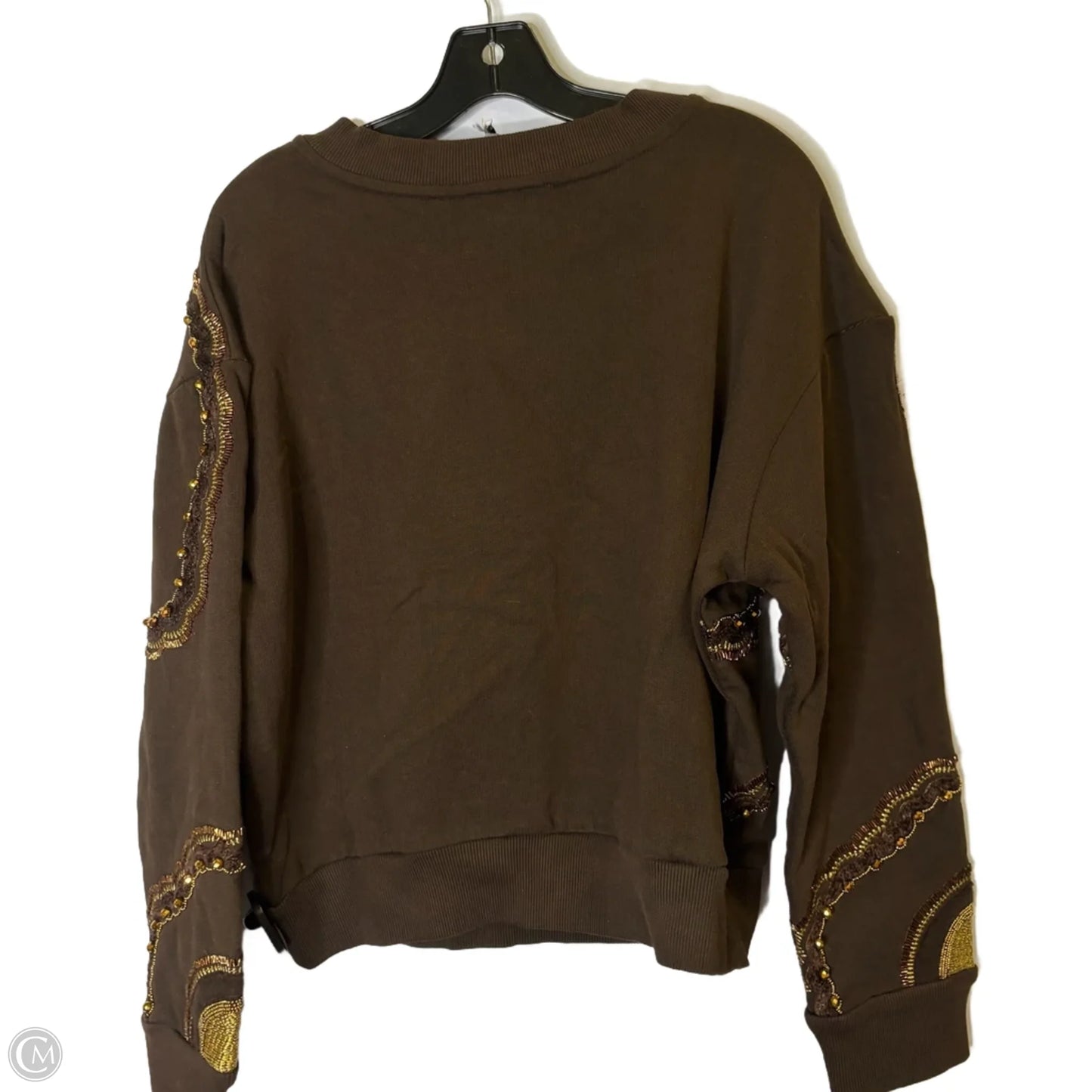 Sweatshirt Crewneck By Anthropologie In Brown, Size: L